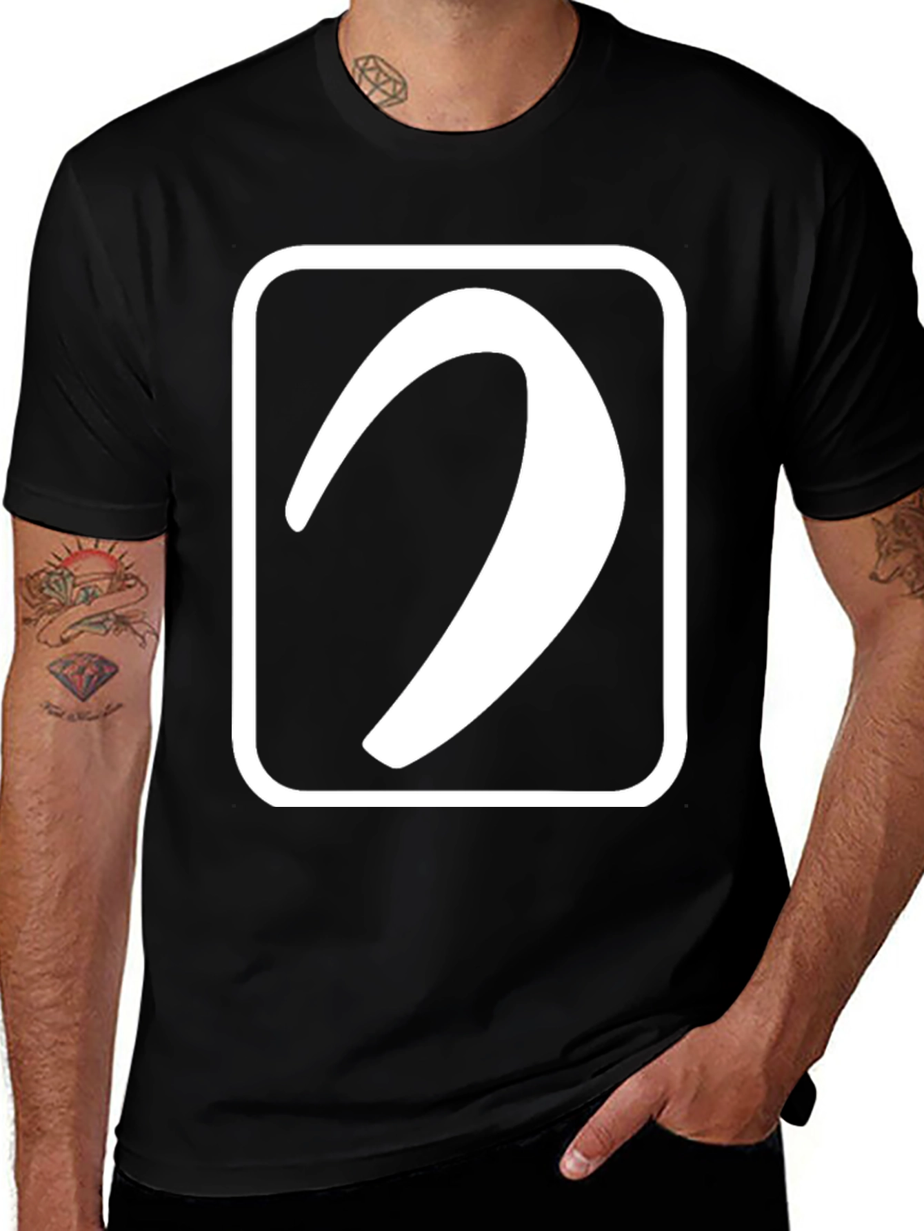 Variant 5 of Abstract Logo Black T-Shirt