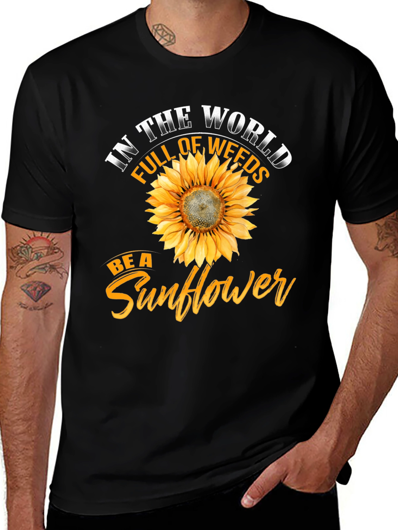 Variant 5 of Be a Sunflower T-Shirt - Inspirational Graphic Tee