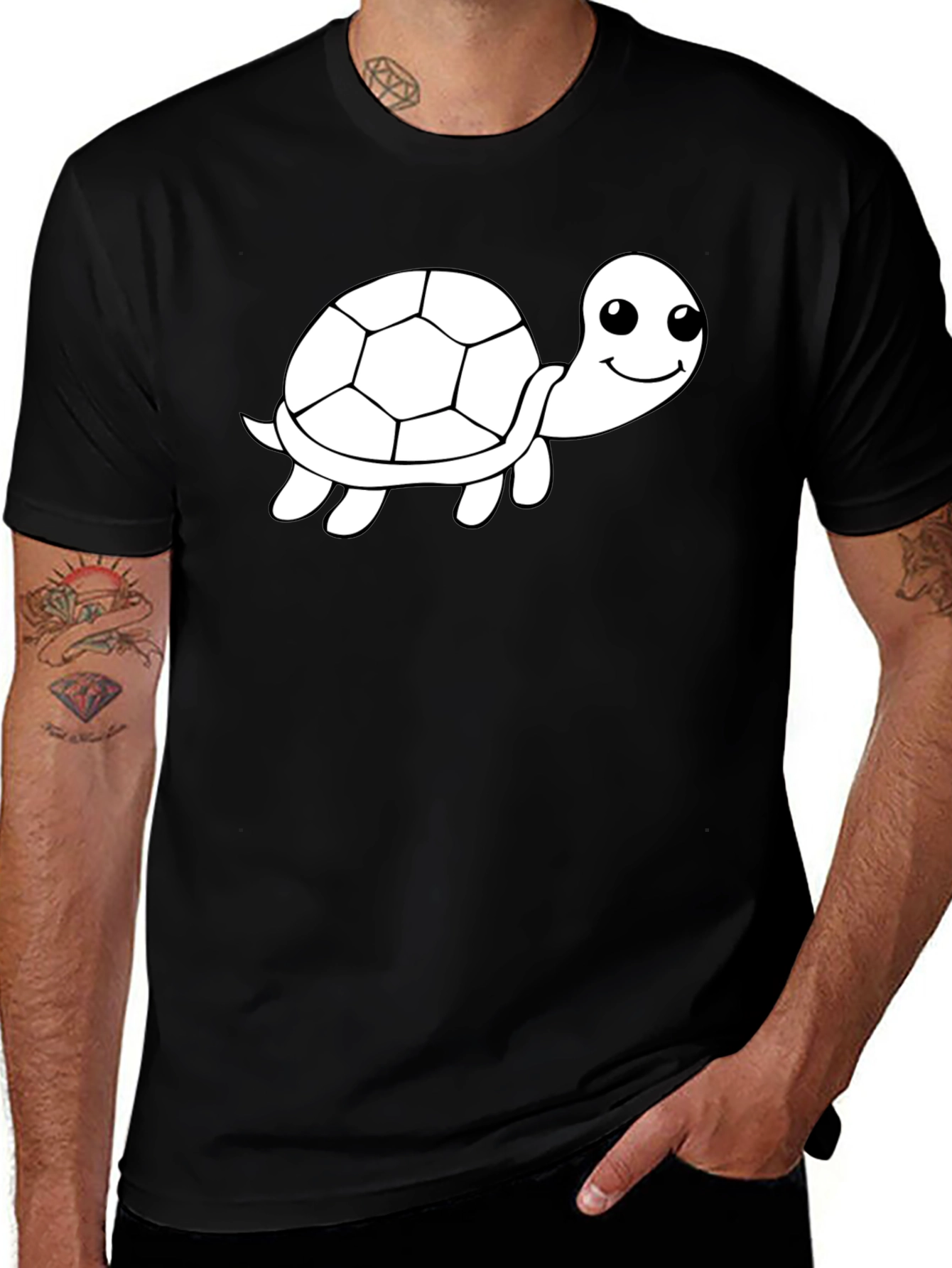 Variant 5 of Turtle Graphic Tee - Soft Cotton Blend