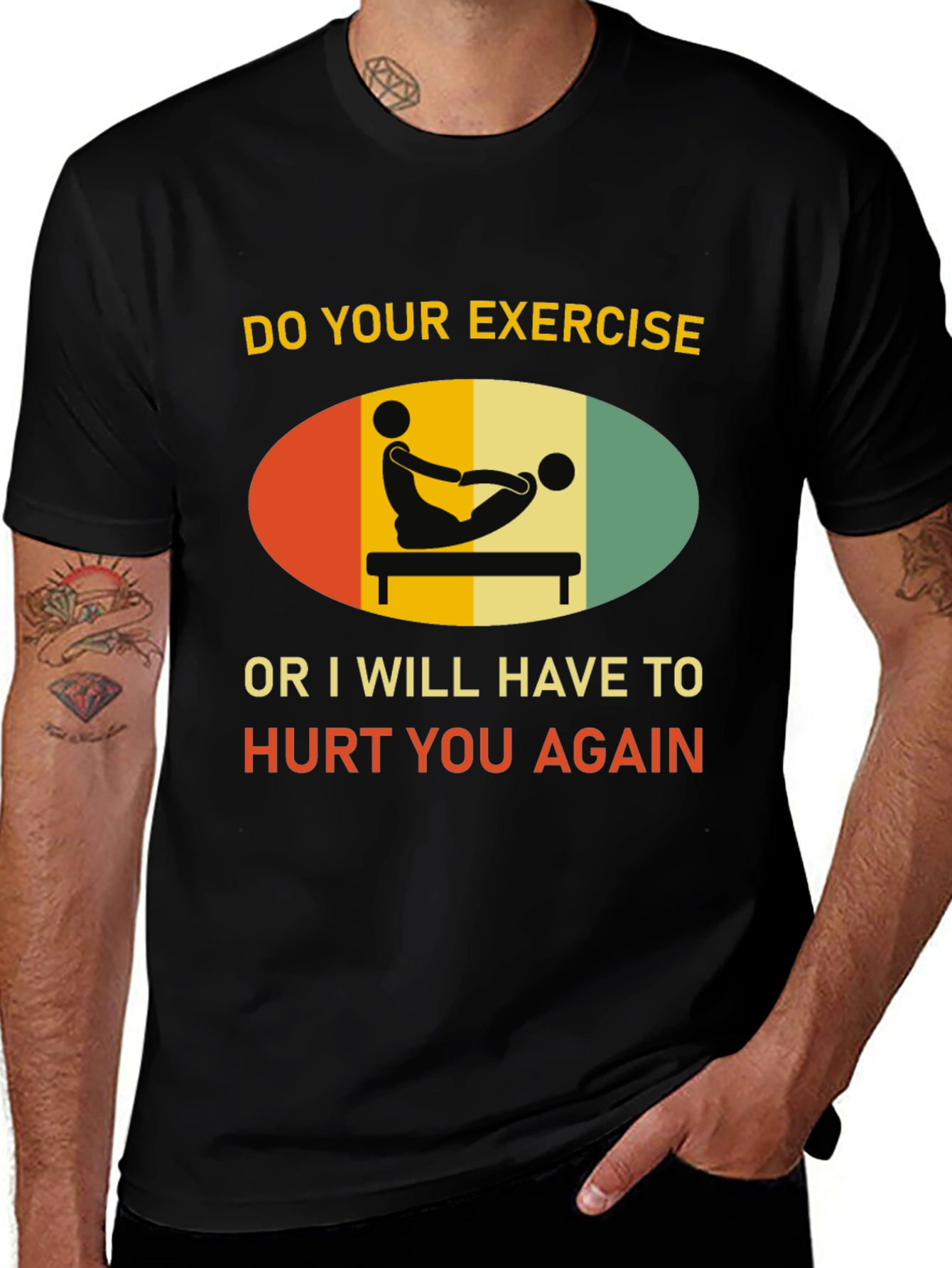 Funny Exercise Threat T-Shirt