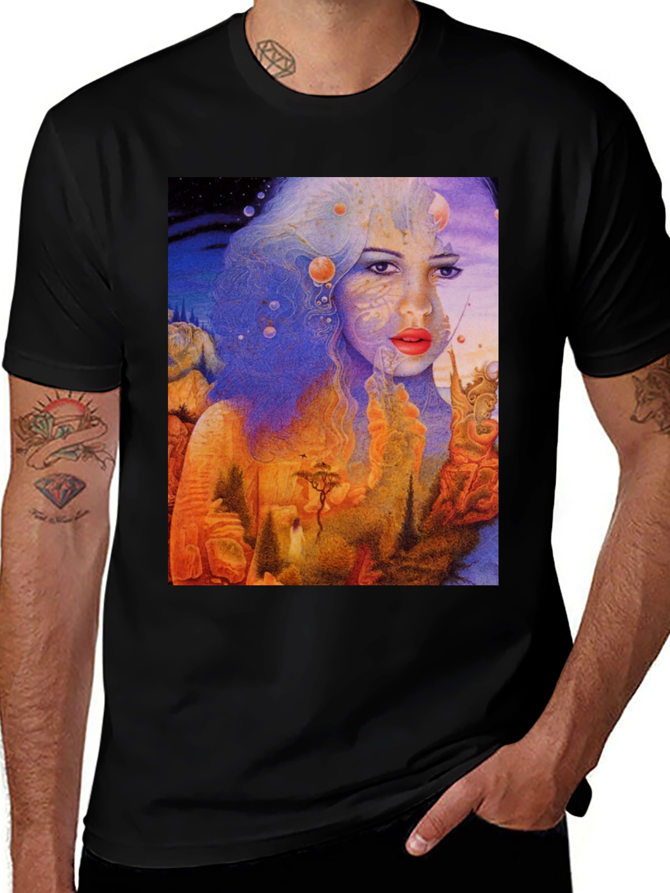 Variant 21 of Surreal Dreamscape Graphic Tee - Unique Art Shirt