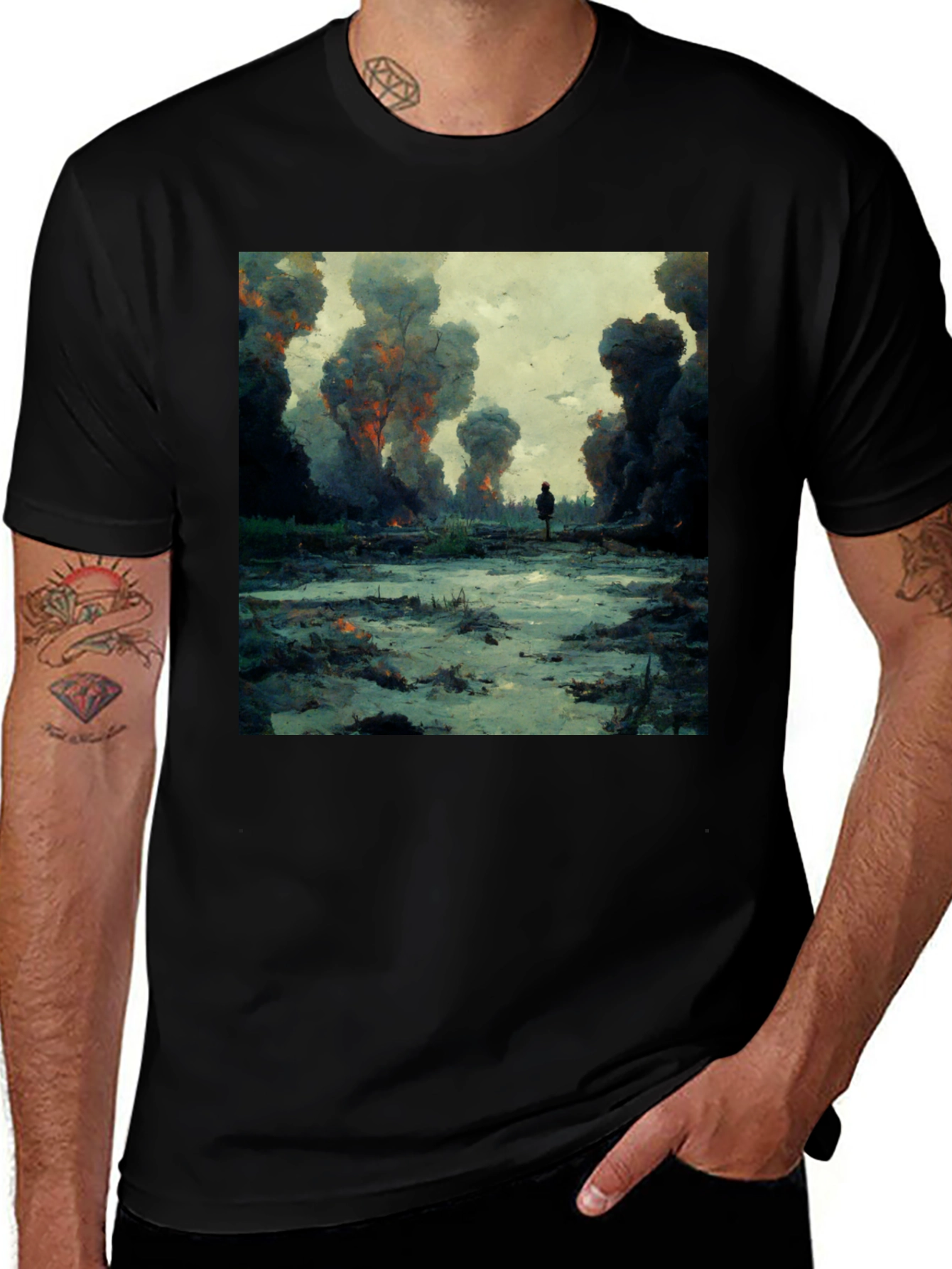 Variant 21 of Artistic Graphic Tee - Apocalypse Design