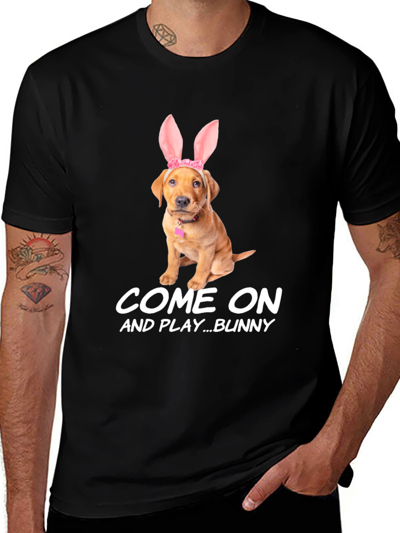 Variant 6 of Come On and Play Bunny T-Shirt