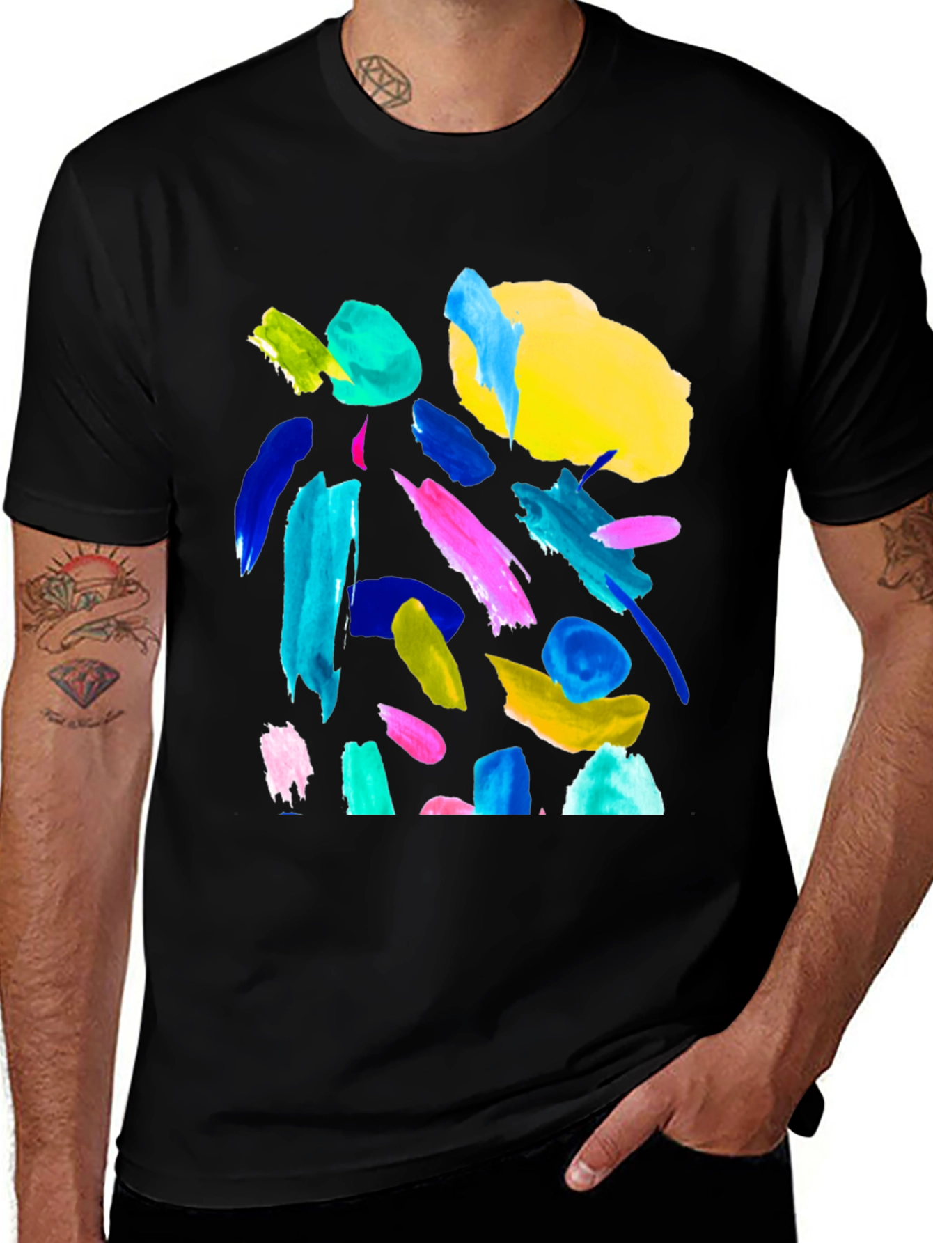 Variant 9 of Abstract Art T-Shirt - Bold Brushstrokes Tee