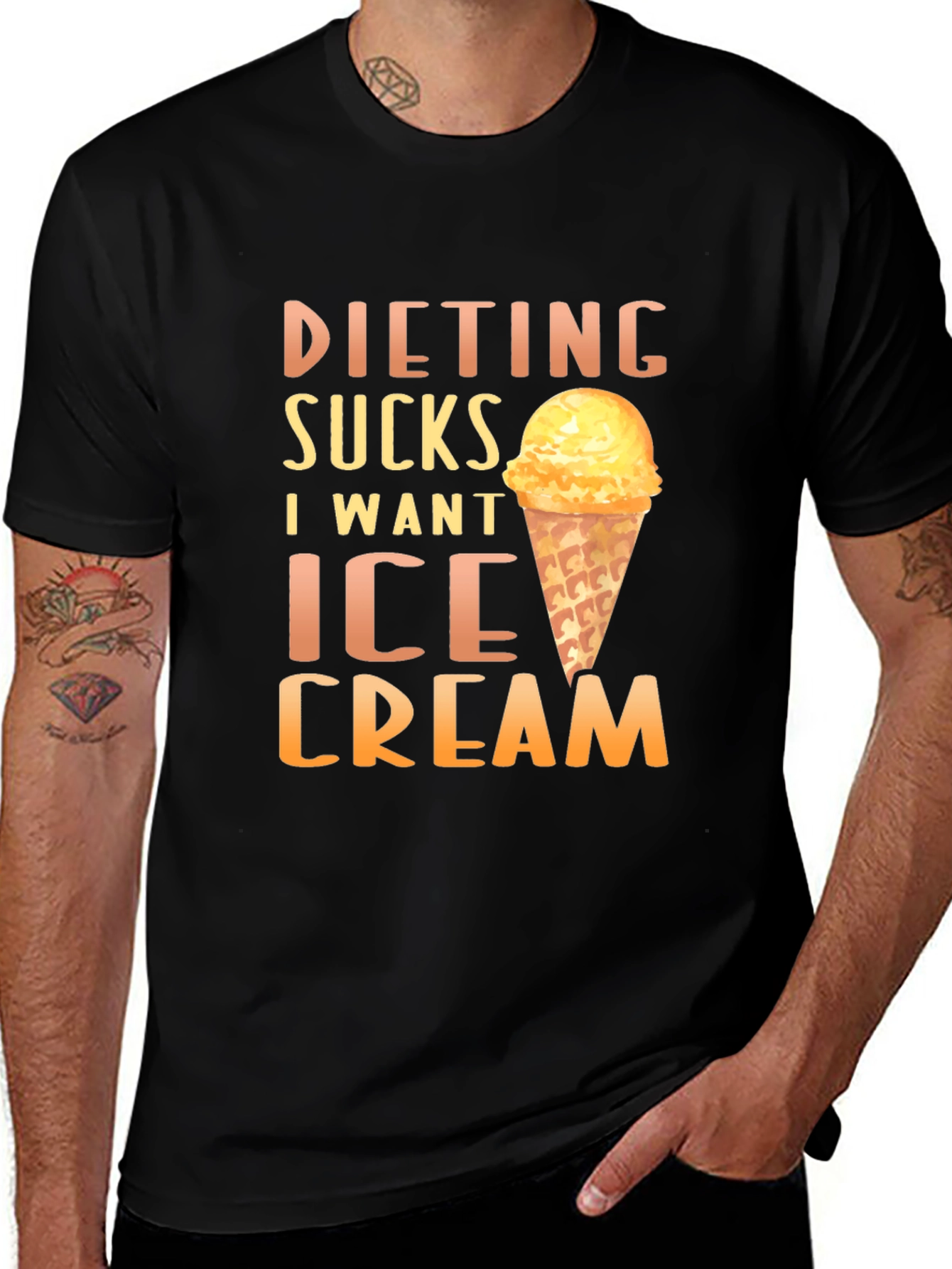Variant 28 of Dieting Sucks Ice Cream T-Shirt