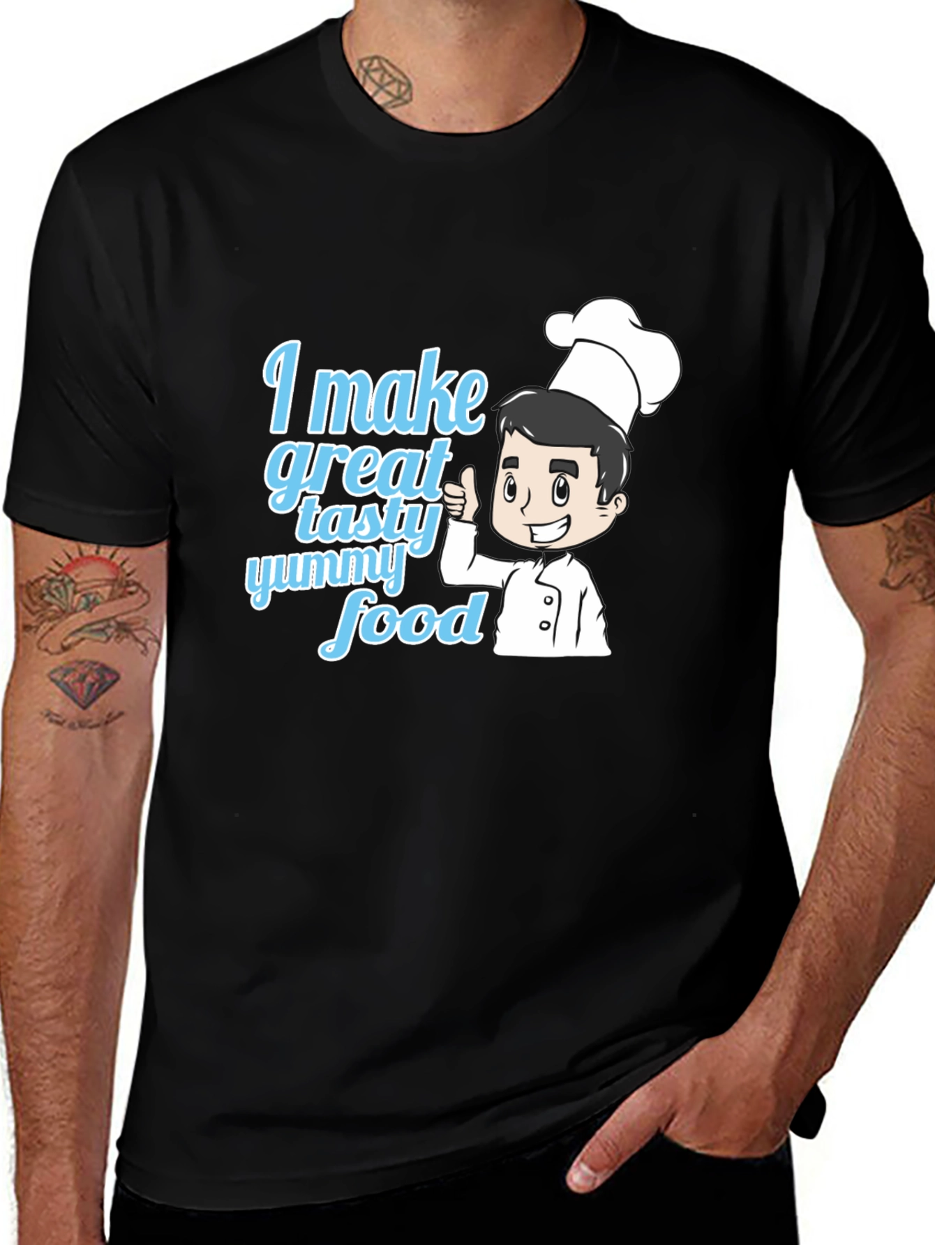 Chef T-Shirt - I Make Great Tasty Yummy Food Graphic Tee