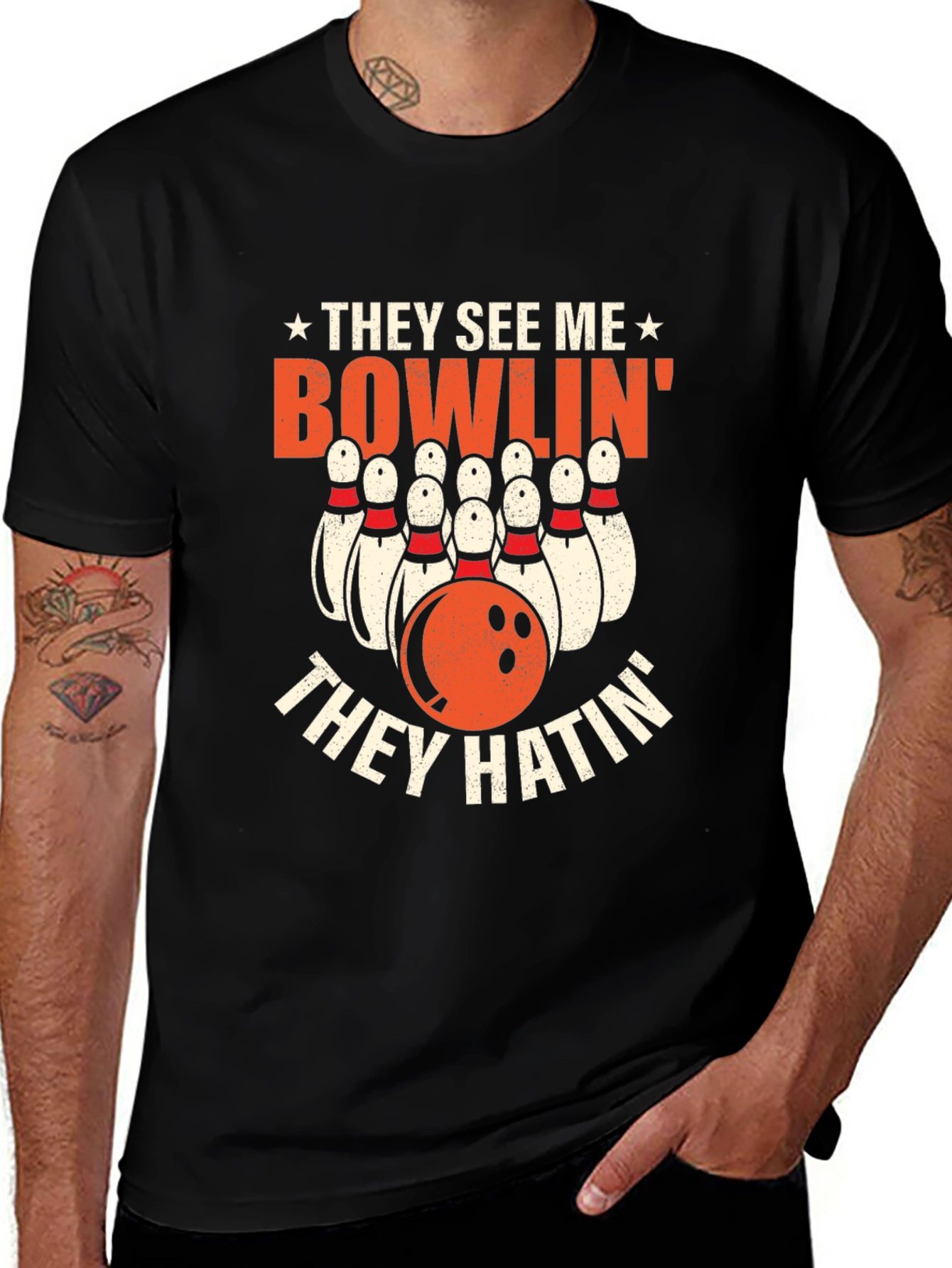 Variant 19 of They See Me Bowlin' T-Shirt
