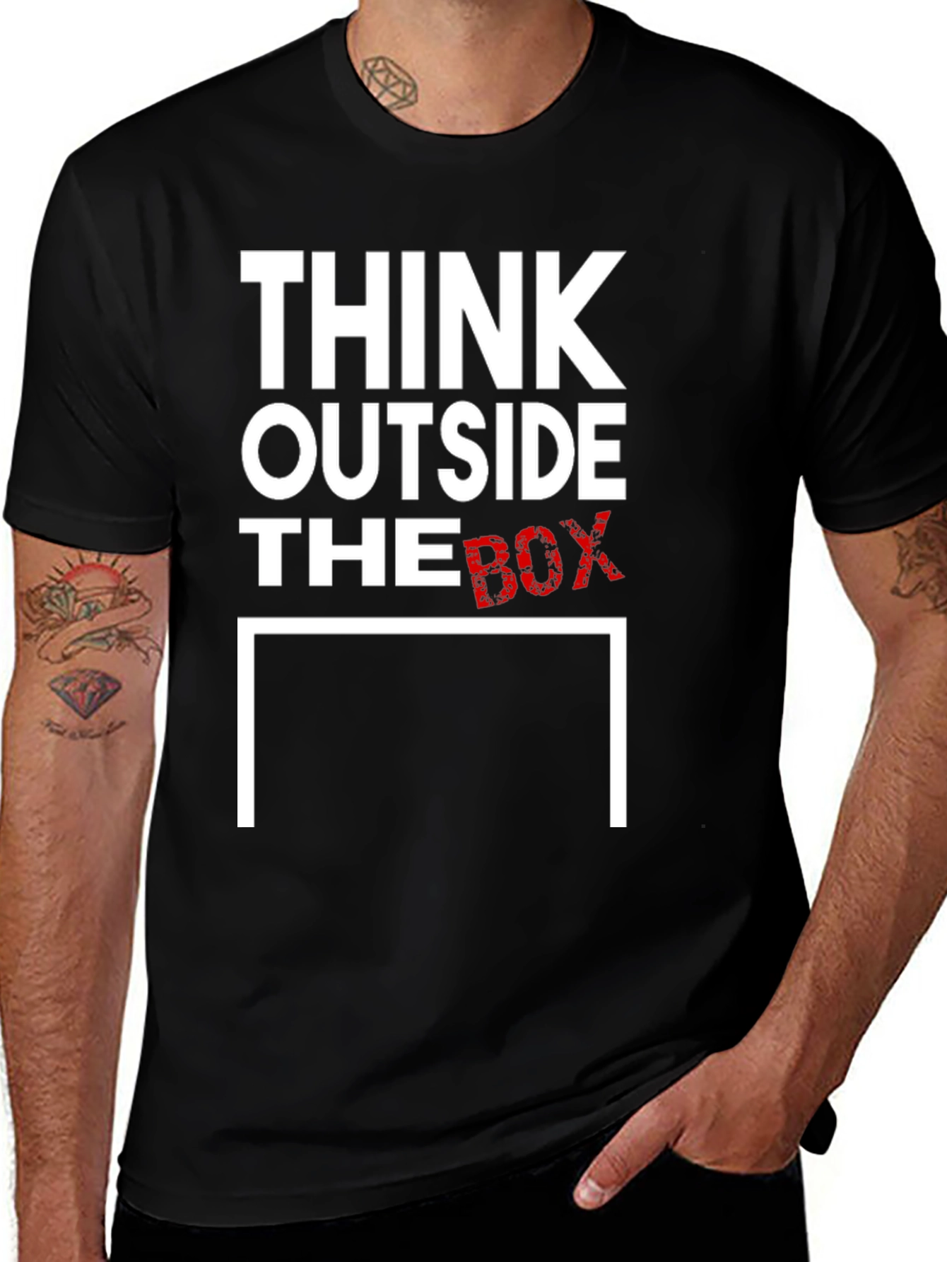 Variant 25 of Think Outside the Box Graphic Tee