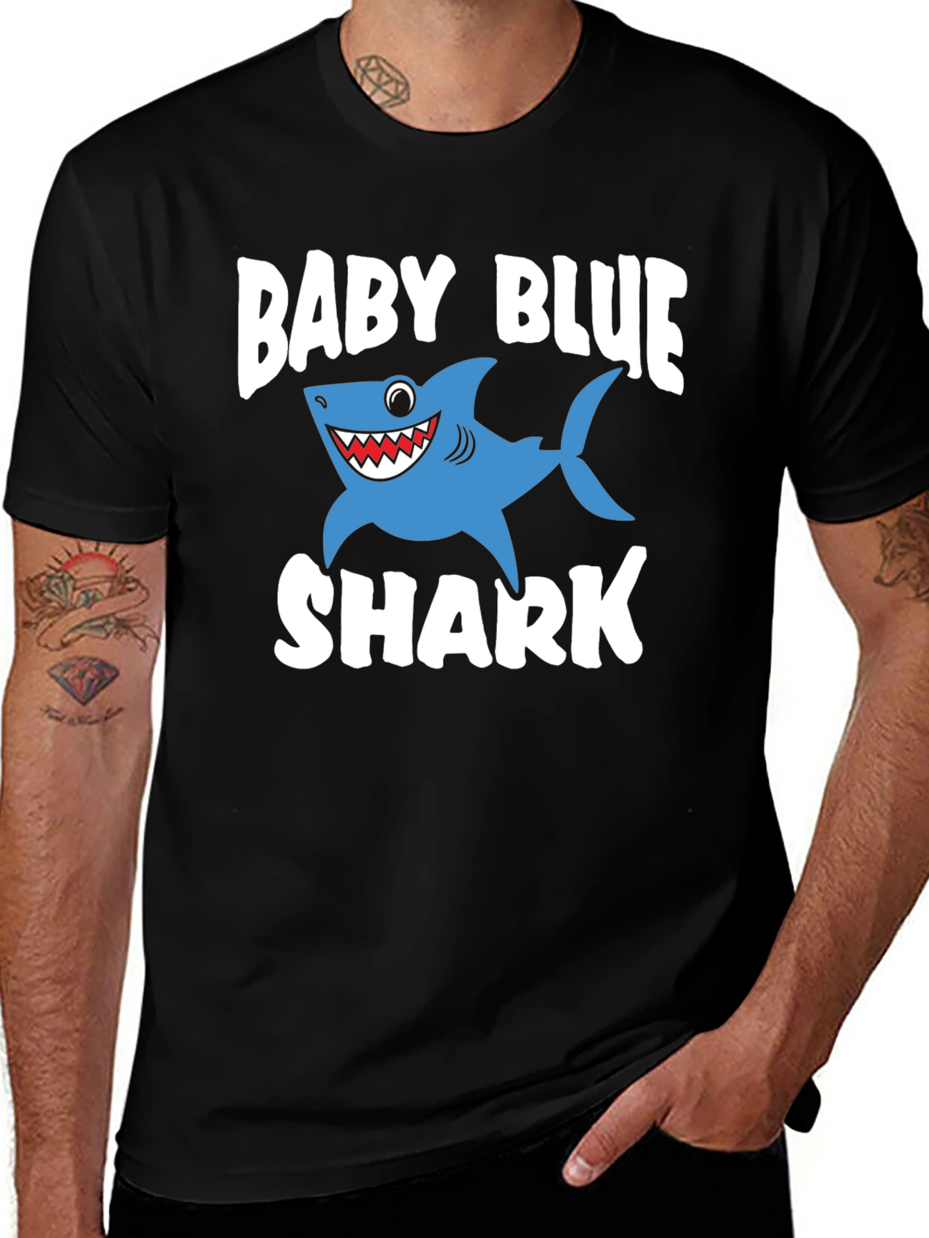 Variant 4 of Baby Blue Shark Graphic T-Shirt