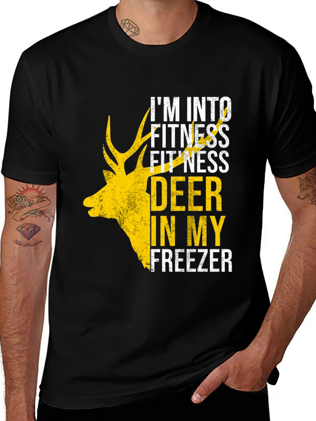 Variant 13 of Fitness Deer Freezer Funny Graphic Tee