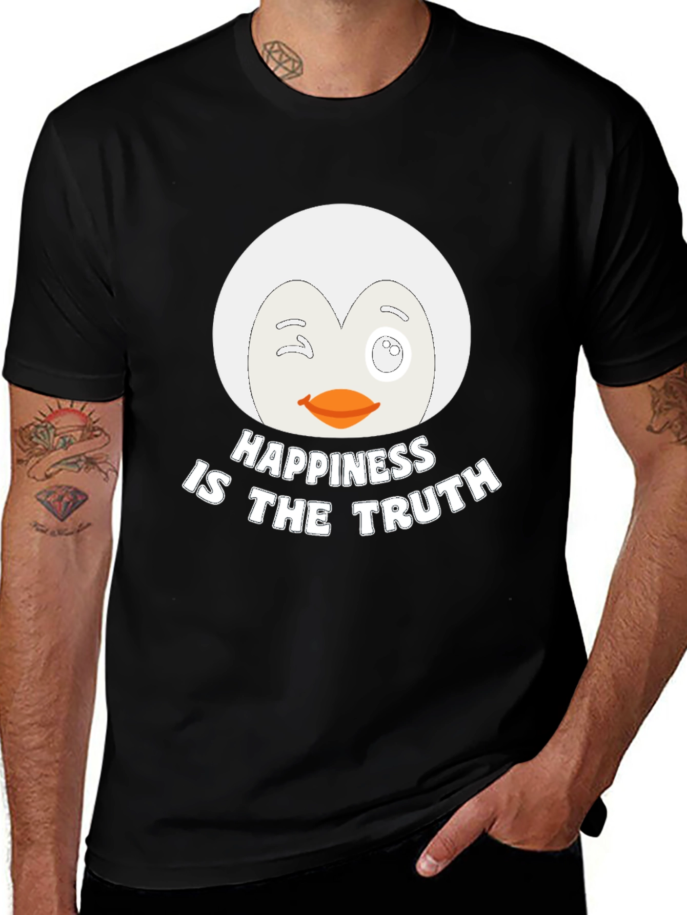 Variant 9 of Happiness Is The Truth Graphic Tee - Black