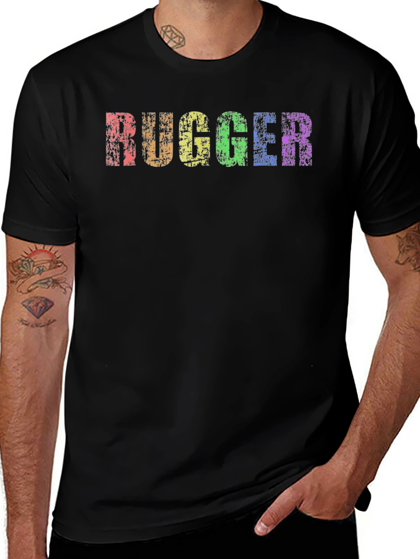 Variant 27 of Rugger Rainbow Graphic T-Shirt