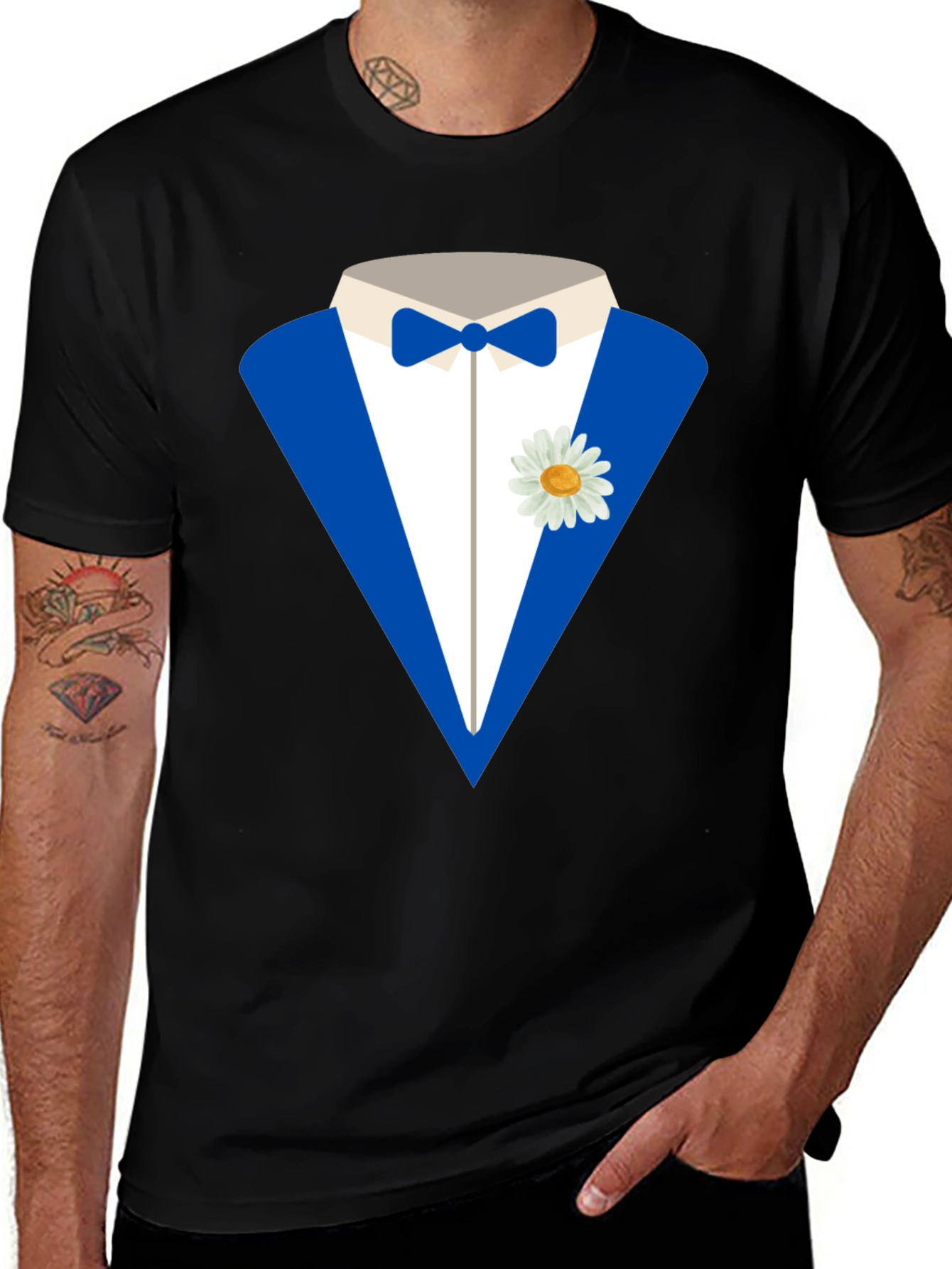 Black Tuxedo T-Shirt: Fun Formal Wear Alternative main image