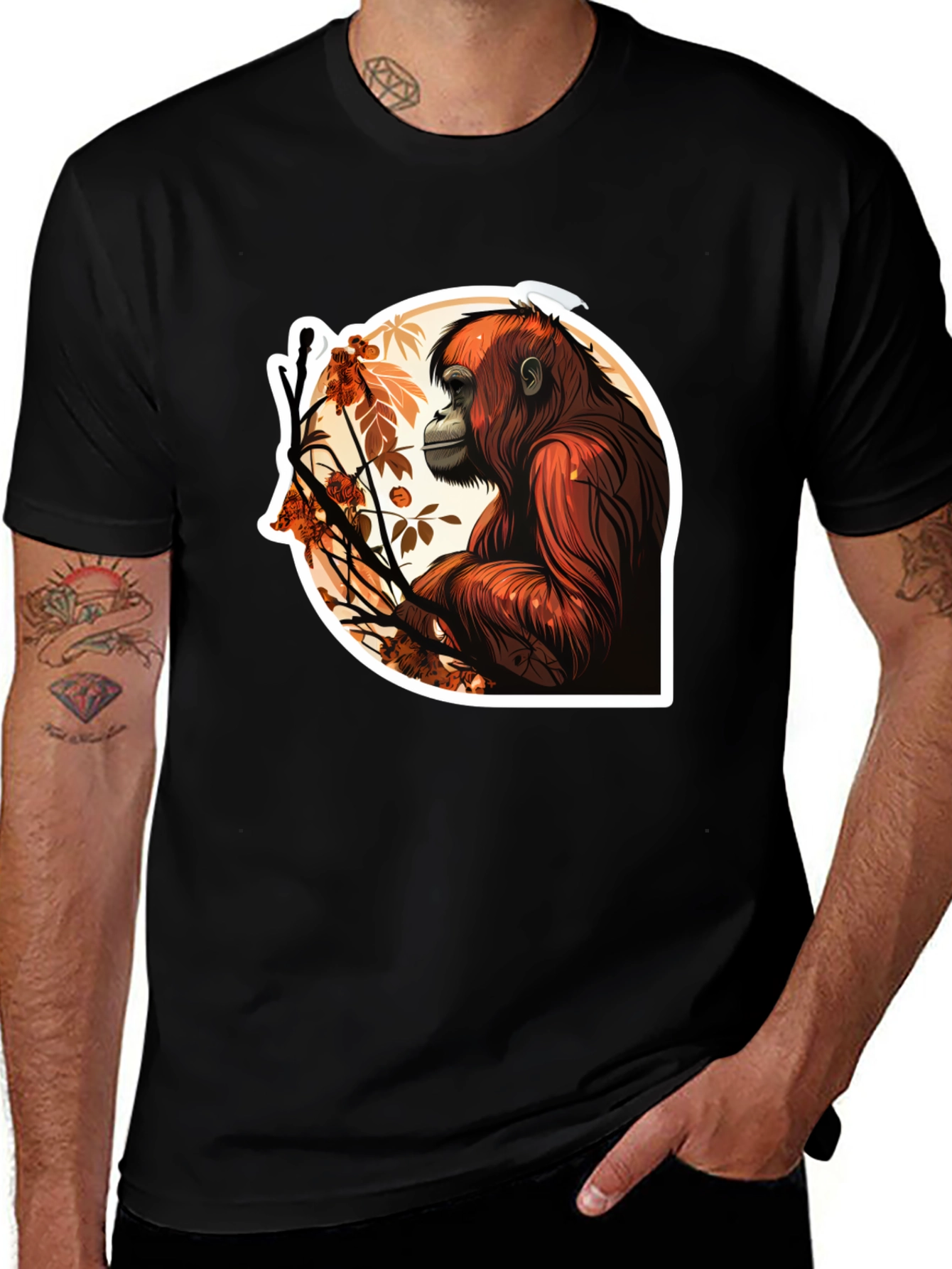 Variant 22 of Orangutan Graphic T-Shirt - Stylish Animal Print