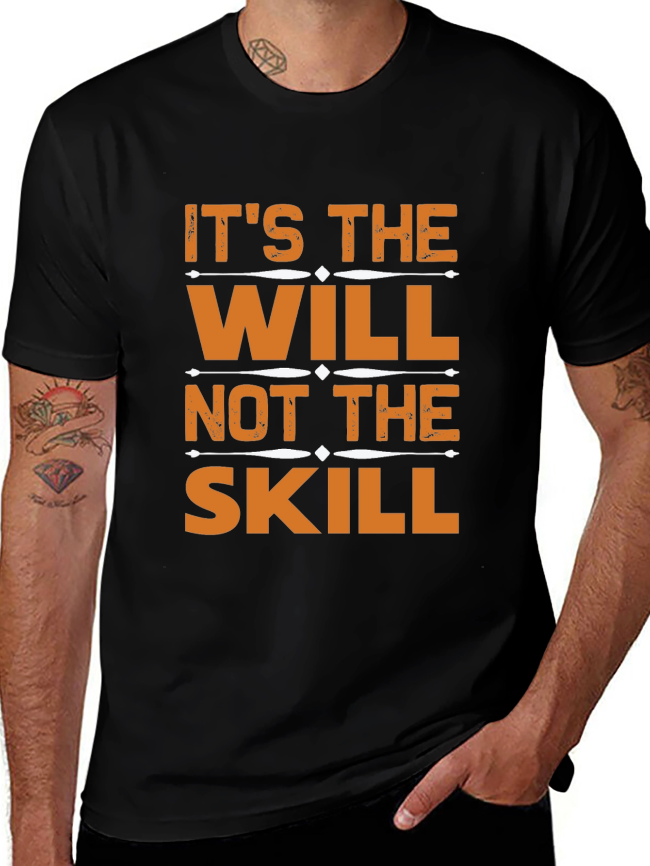 Variant 10 of Motivational Will Over Skill Graphic T-Shirt