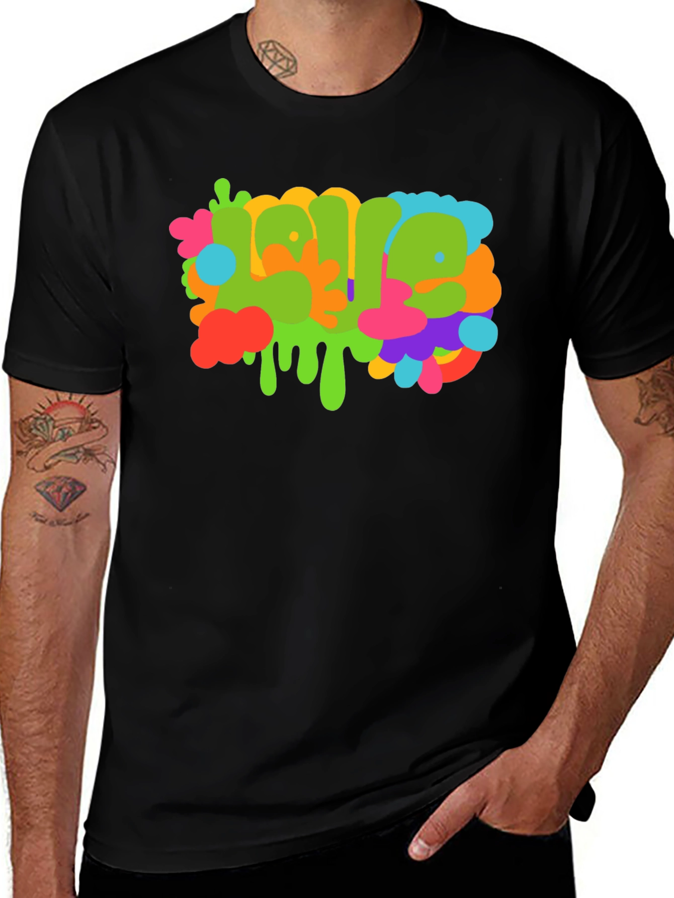 Variant 8 of Colorful Graffiti Style Graphic T-Shirt