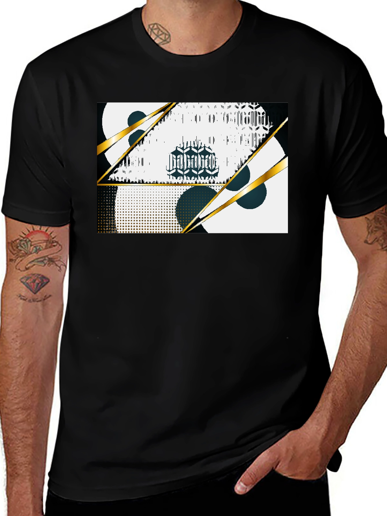 Variant 16 of Abstract Graphic Black T-Shirt