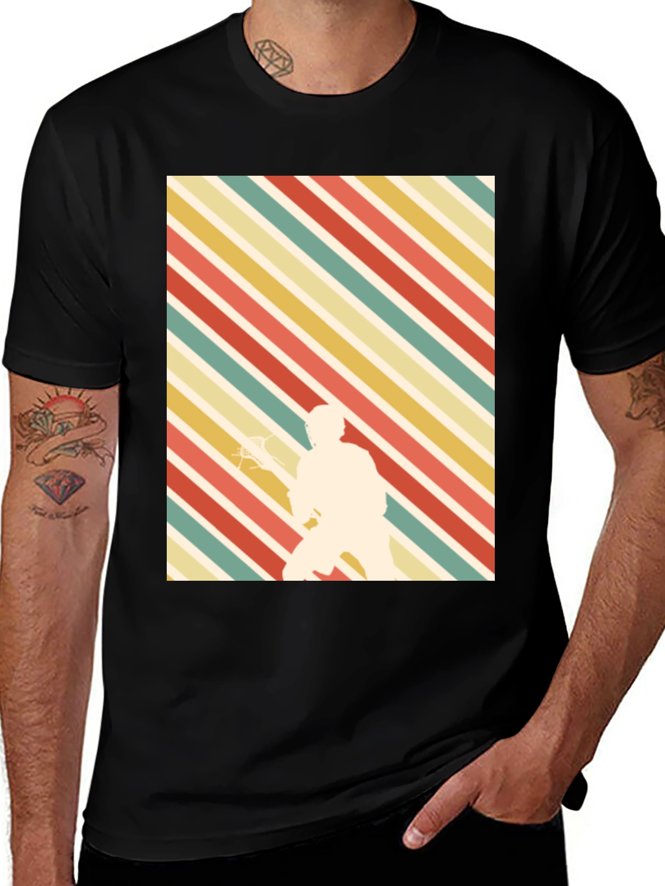 Variant 29 of Retro Lacrosse Player T-Shirt