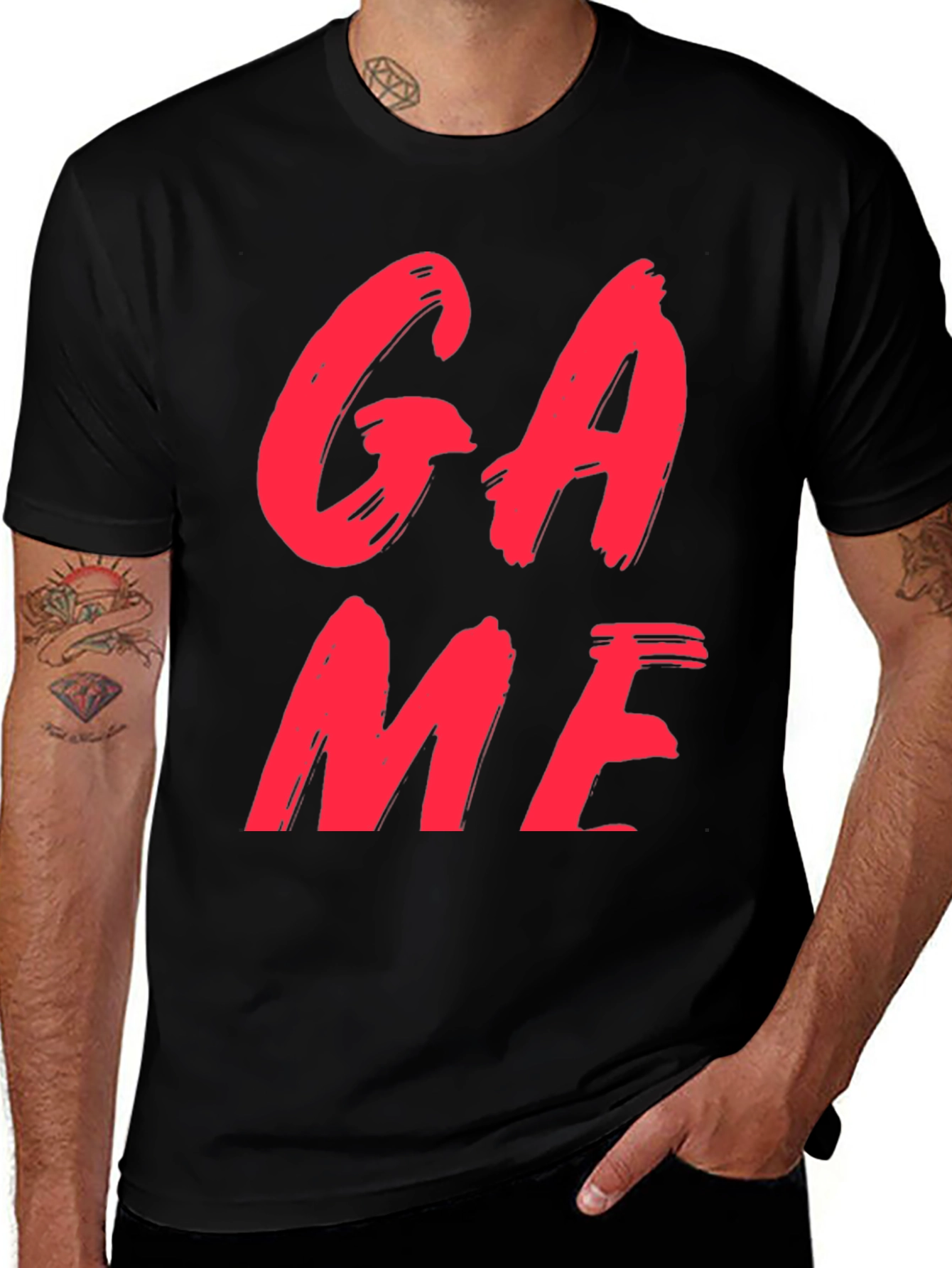 Variant 30 of Game T-Shirt - Red Graphic Print
