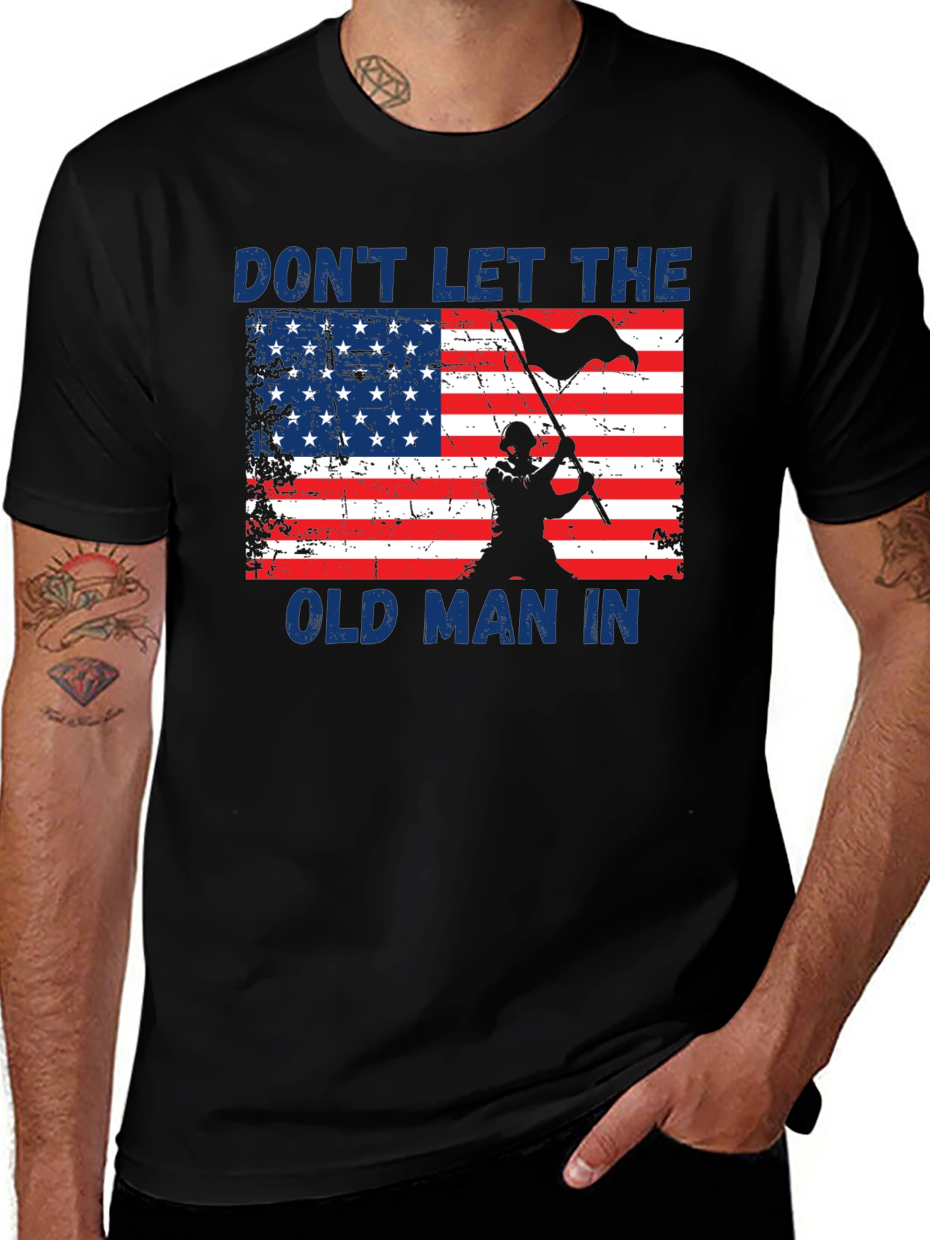 Variant 14 of Don't Let The Old Man In Flag Graphic Tee