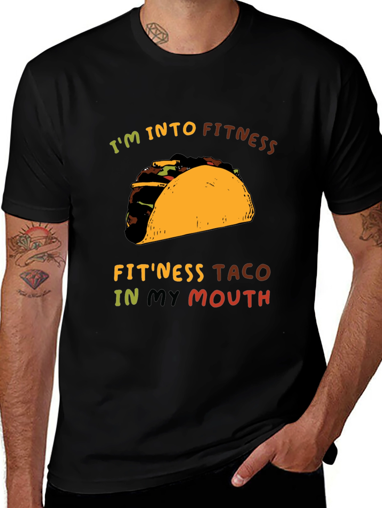 Variant 26 of Fitness Taco Graphic Tee - Unisex Casual T-Shirt