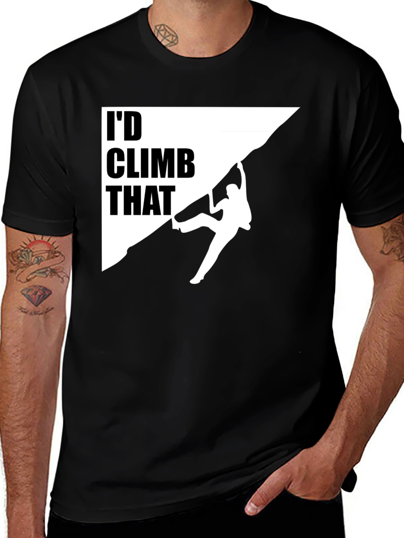 Variant 12 of I'd Climb That Graphic Tee - Rock Climbing Shirt