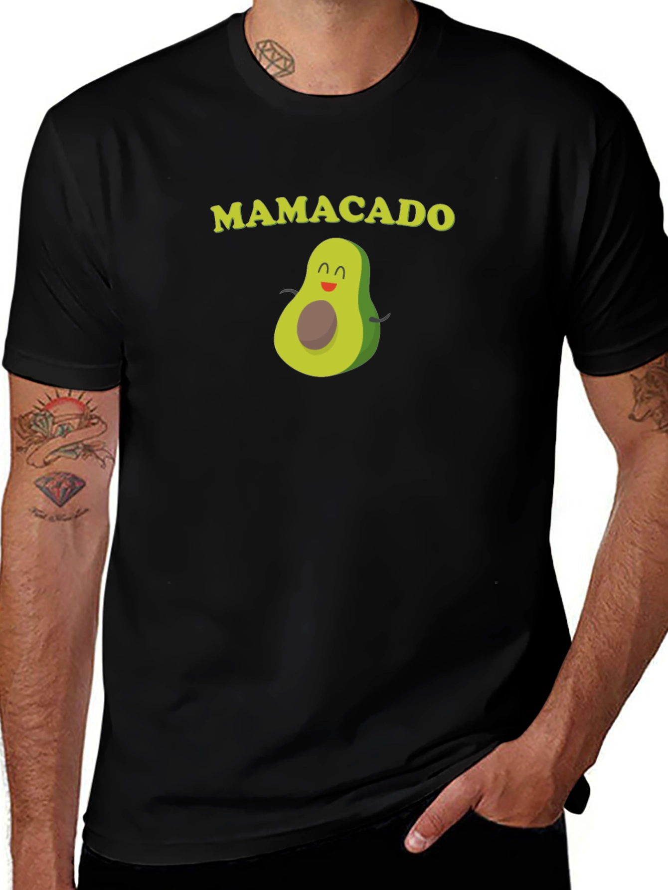 Variant 12 of Mamacado Avocado Graphic T-Shirt - Black