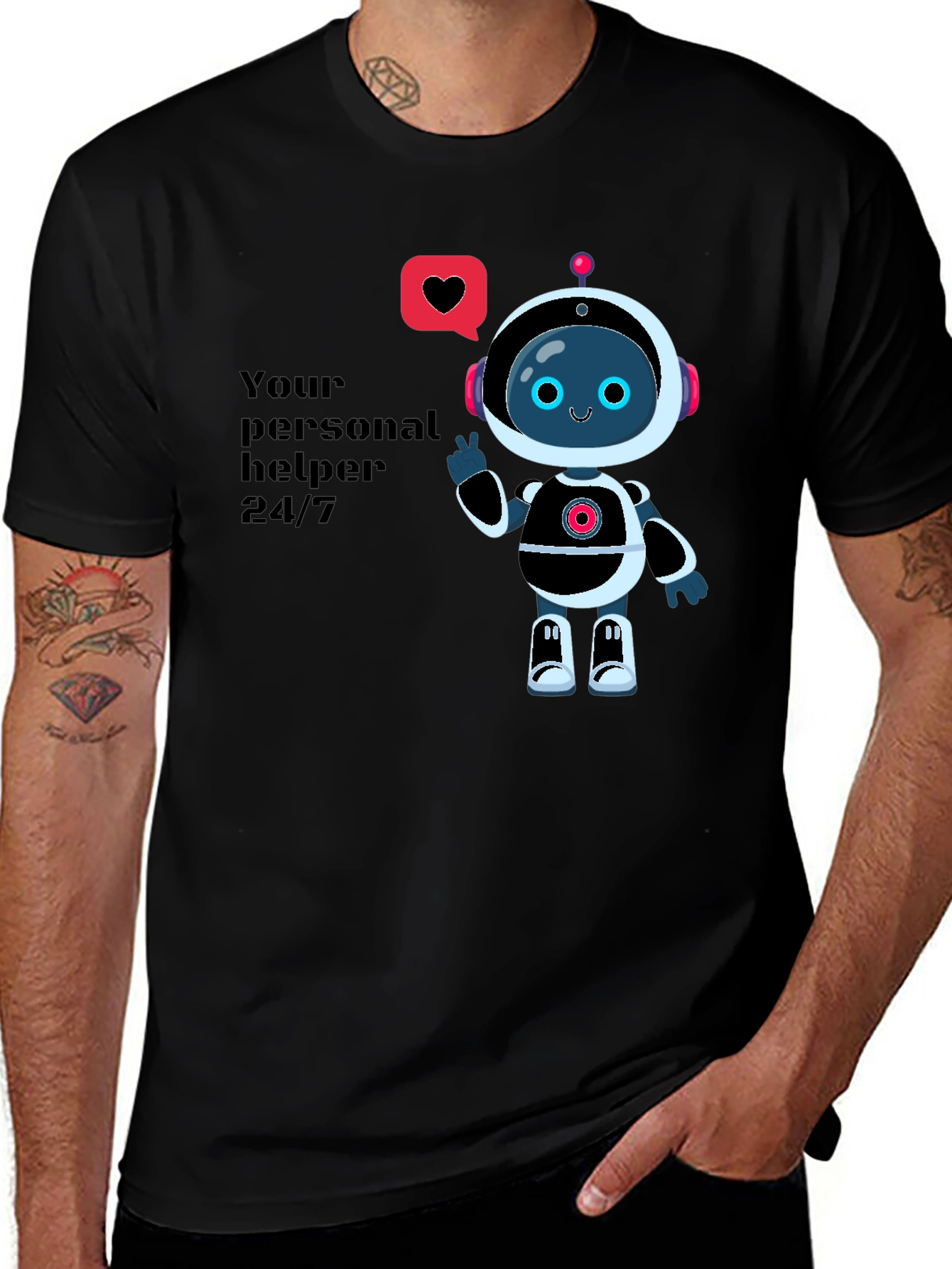 Variant 14 of Personal Helper 24/7 Robot T-Shirt
