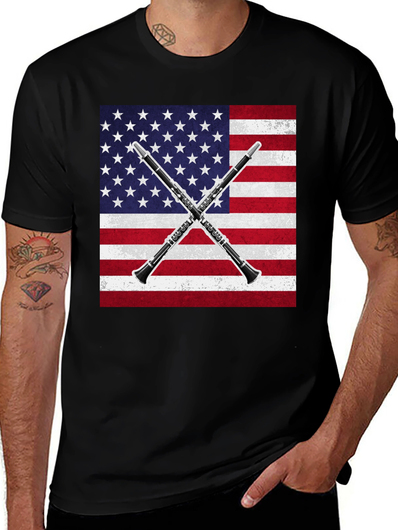 American Flag Clarinet T-Shirt