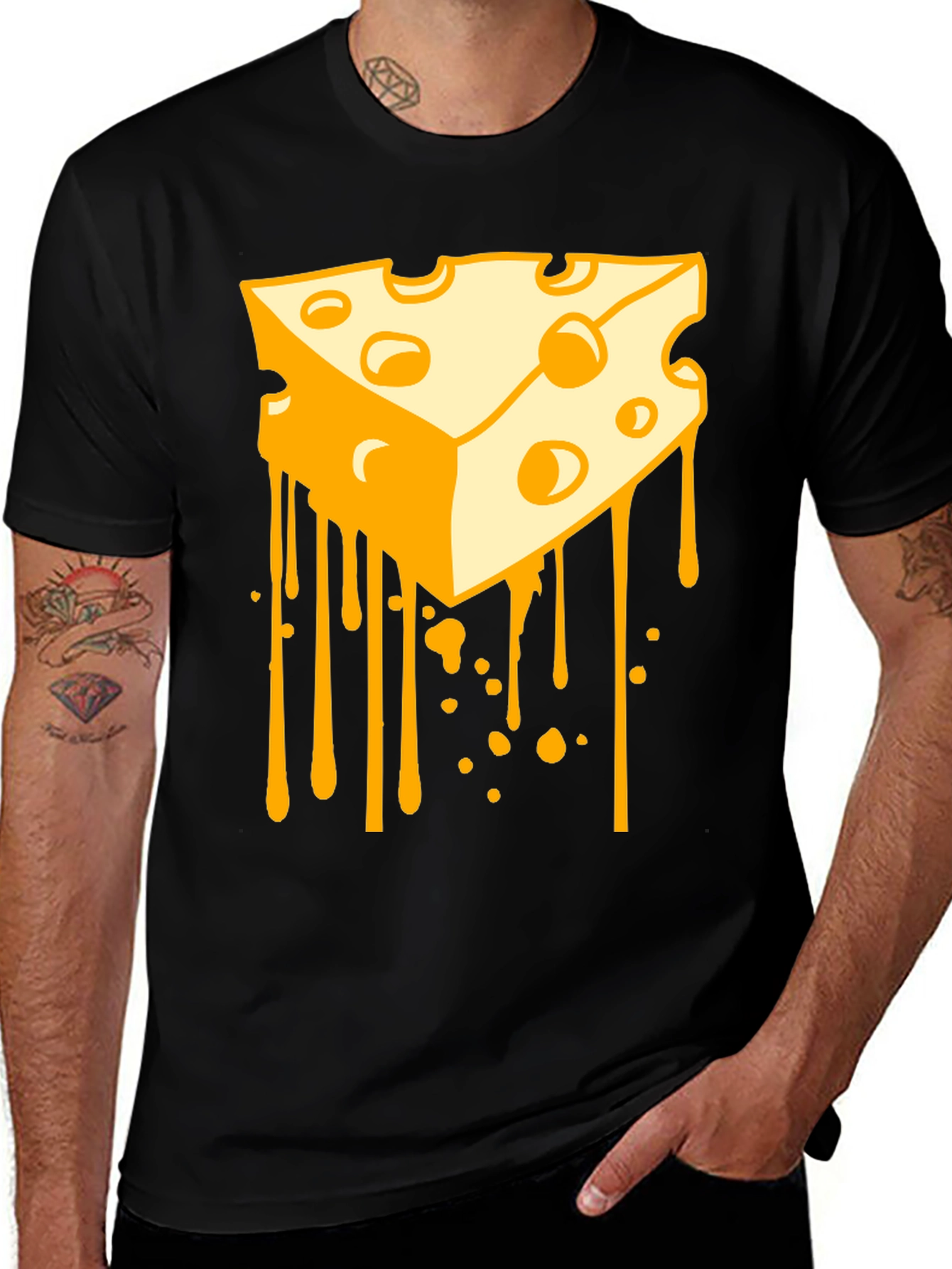 Variant 22 of Cheese Drip Graphic Tee - Novelty Food T-Shirt