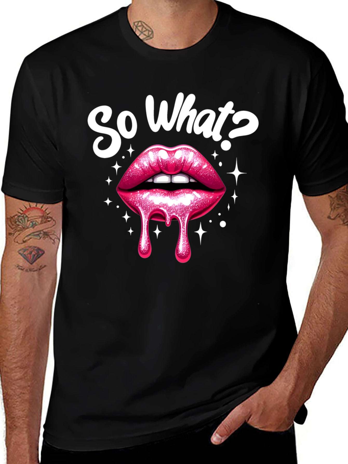 So What? Lips Graphic T-Shirt - Stylish & Trendy
