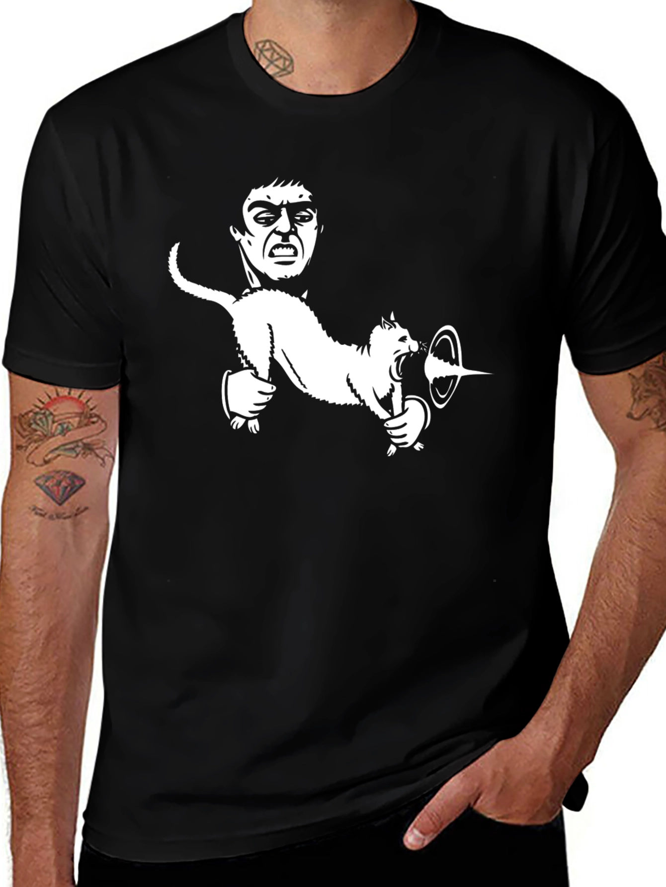 Variant 7 of Gangster Cat T-Shirt