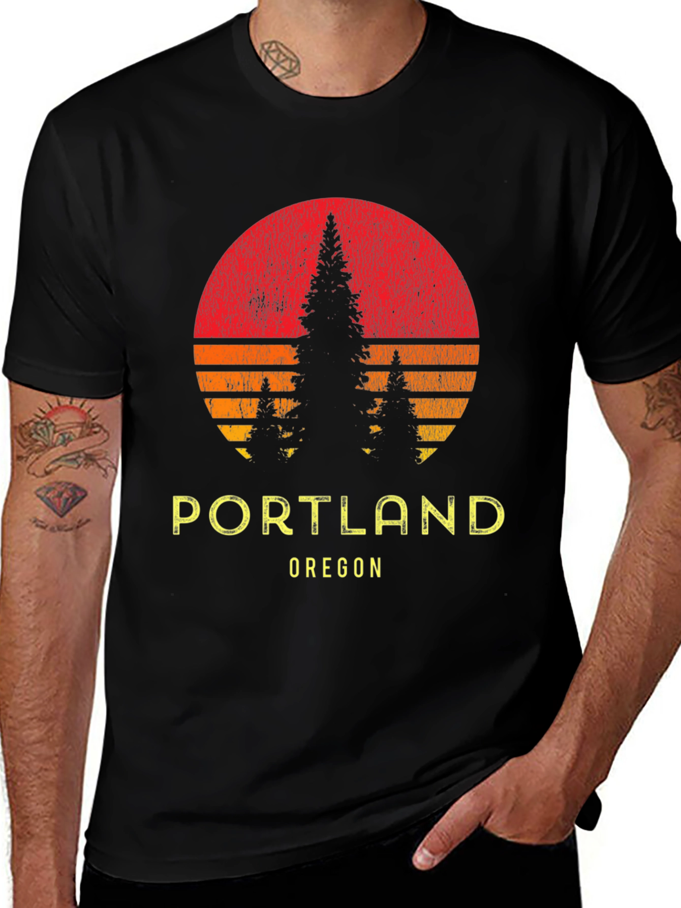 Portland Oregon Retro Graphic T-Shirt