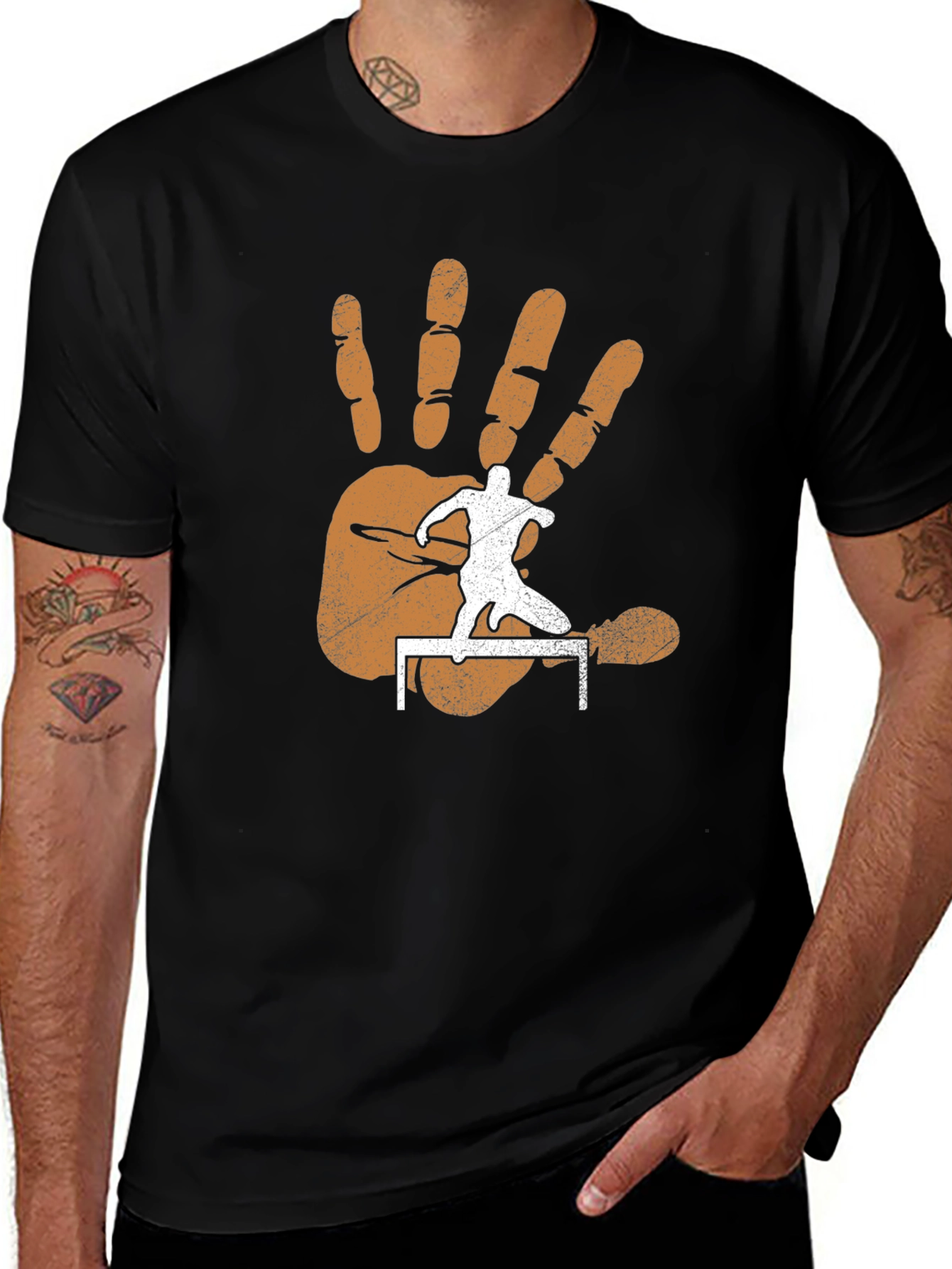 Variant 5 of Hurdle Jumper Graphic Tee -  Cool Track & Field Design