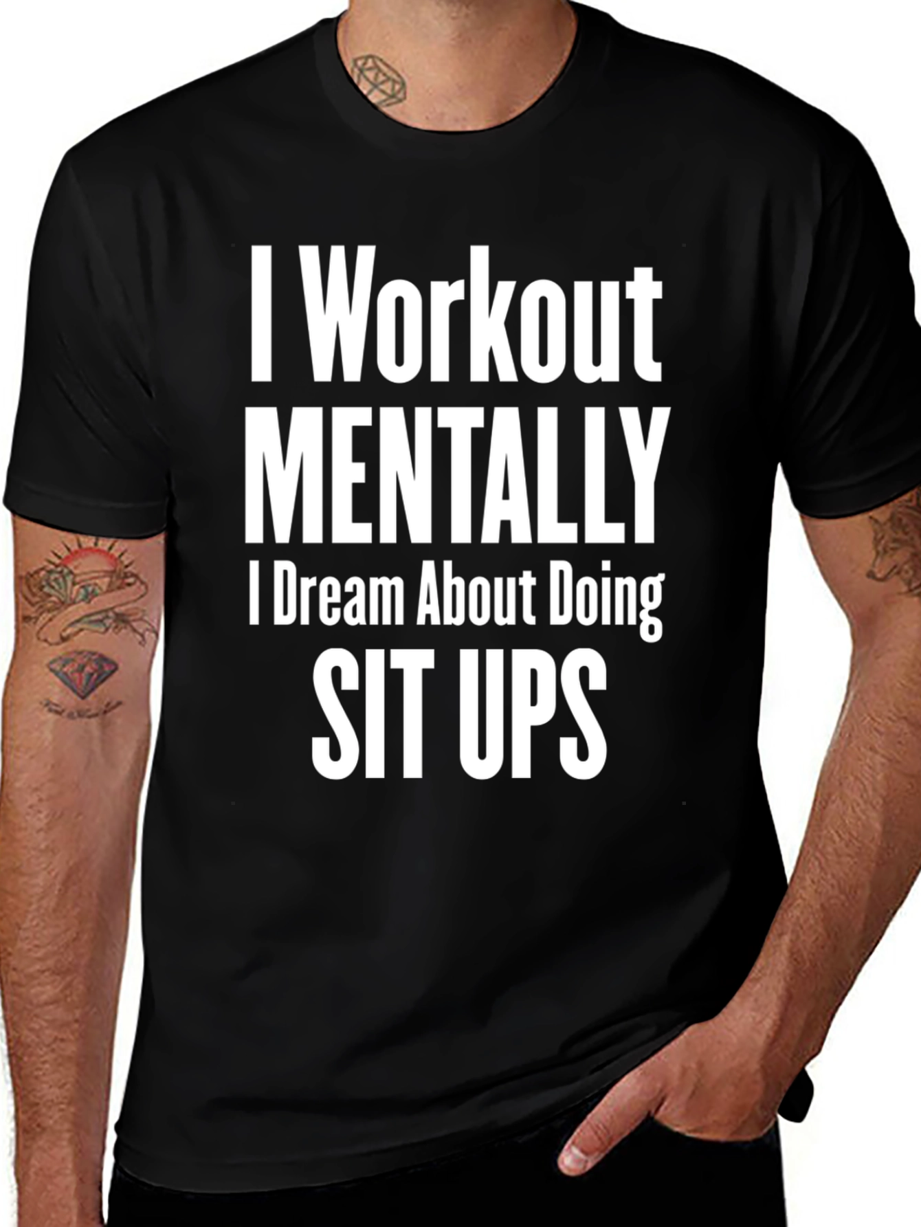 Funny Workout Mental T-Shirt - Sit Up Dream Tee