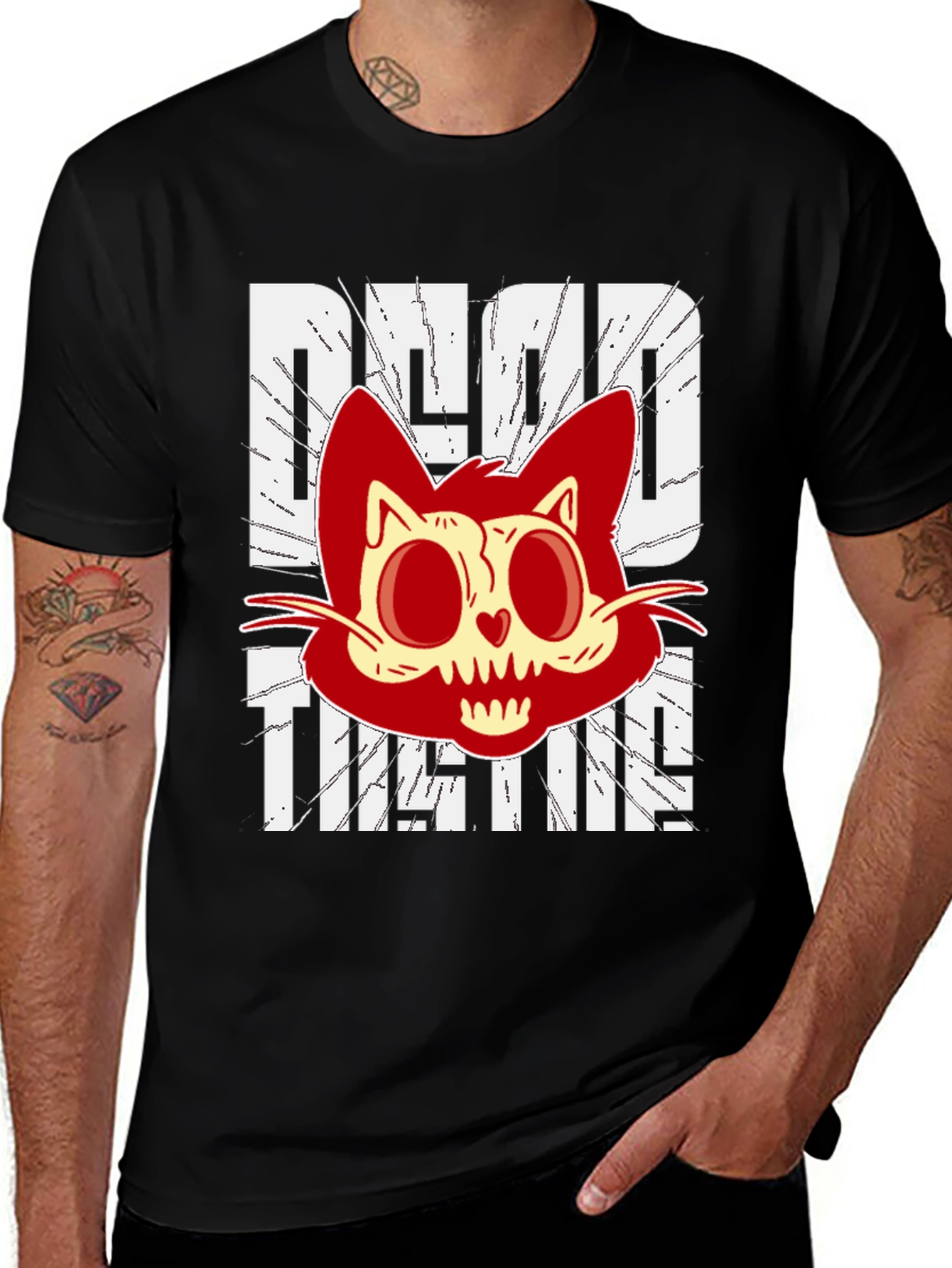 Variant 28 of Dead Inside Cat Graphic T-Shirt