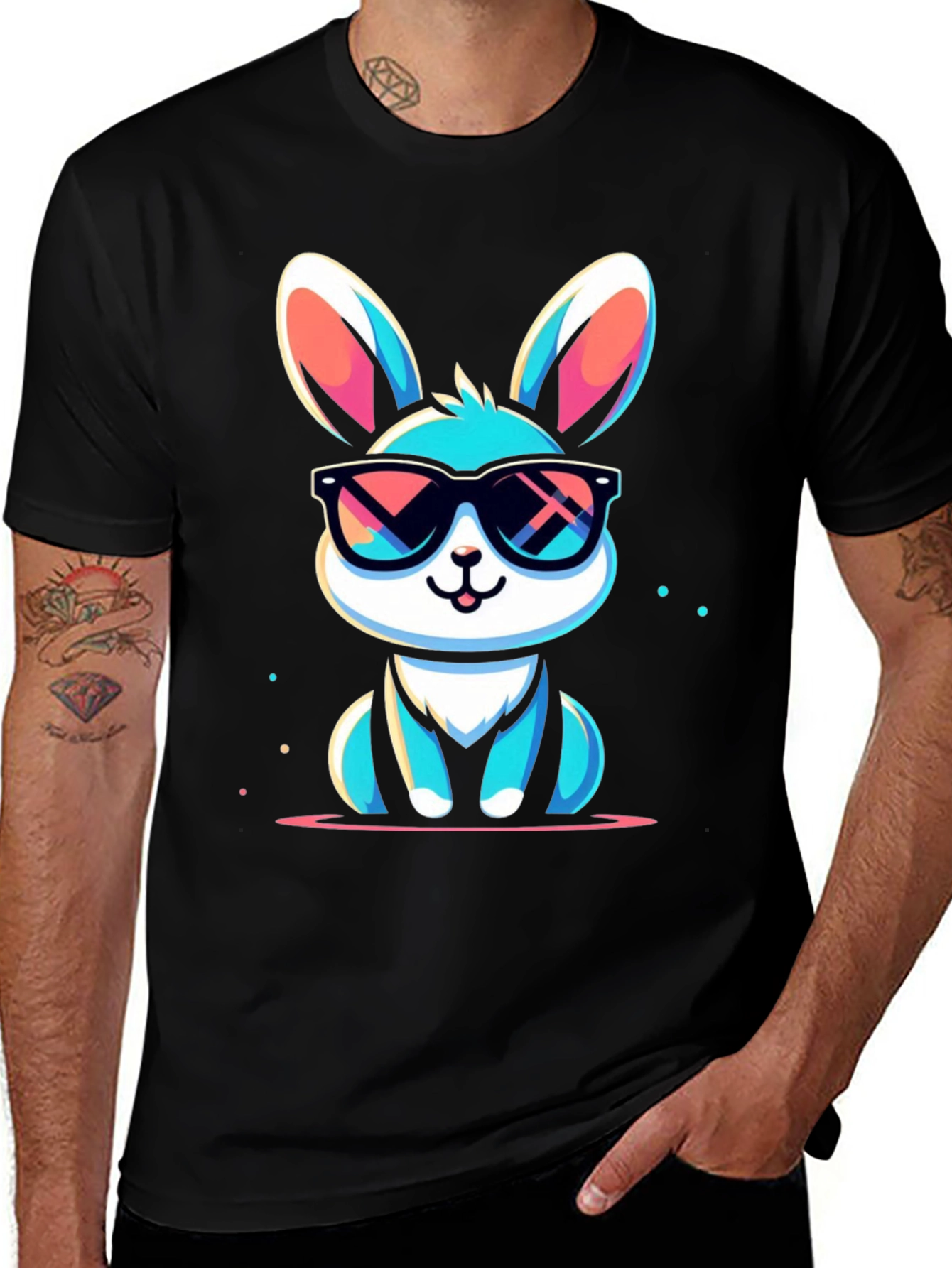 Variant 15 of Cool Bunny Graphic Tee - Stylish Unisex T-Shirt