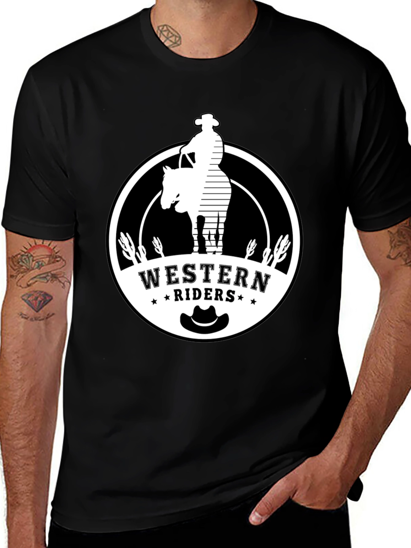 Variant 19 of Western Riders Graphic T-Shirt - Cowboy Style