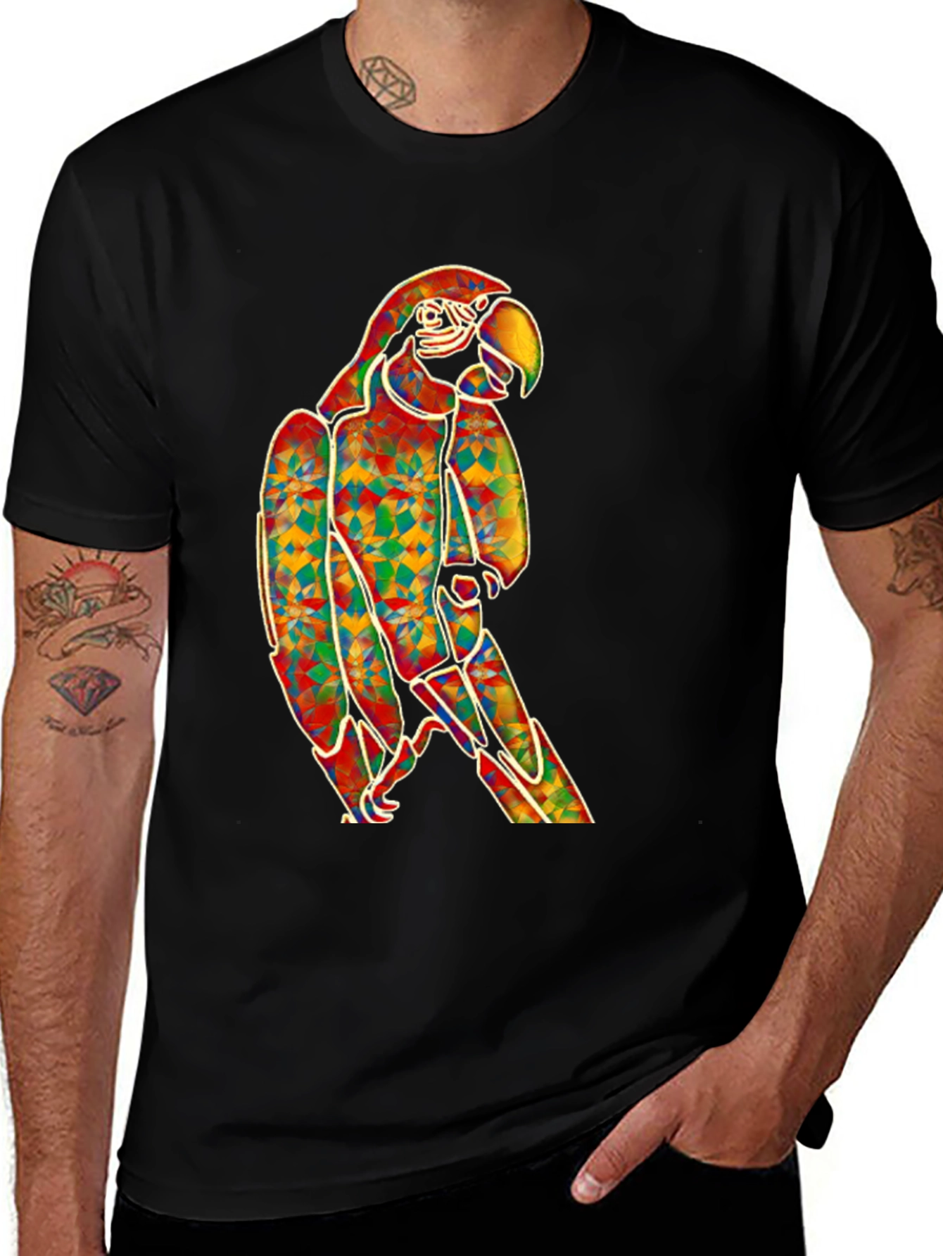 Variant 10 of Vibrant Parrot Graphic T-Shirt