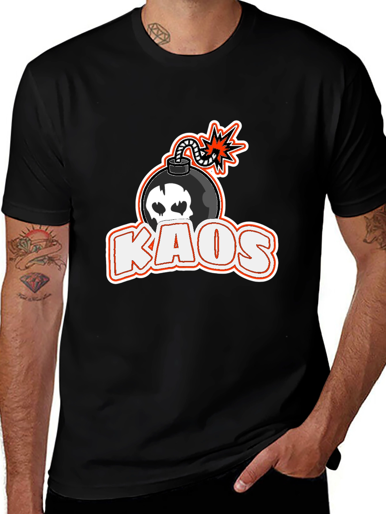 Variant 18 of Kaos Bomb Graphic T-Shirt - Black