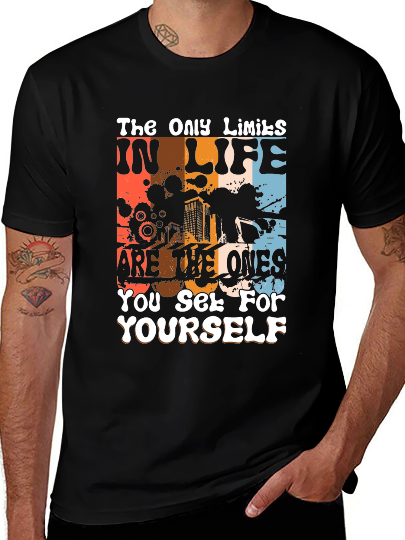 Variant 29 of Inspirational Graphic Tee: The Only Limits T-Shirt