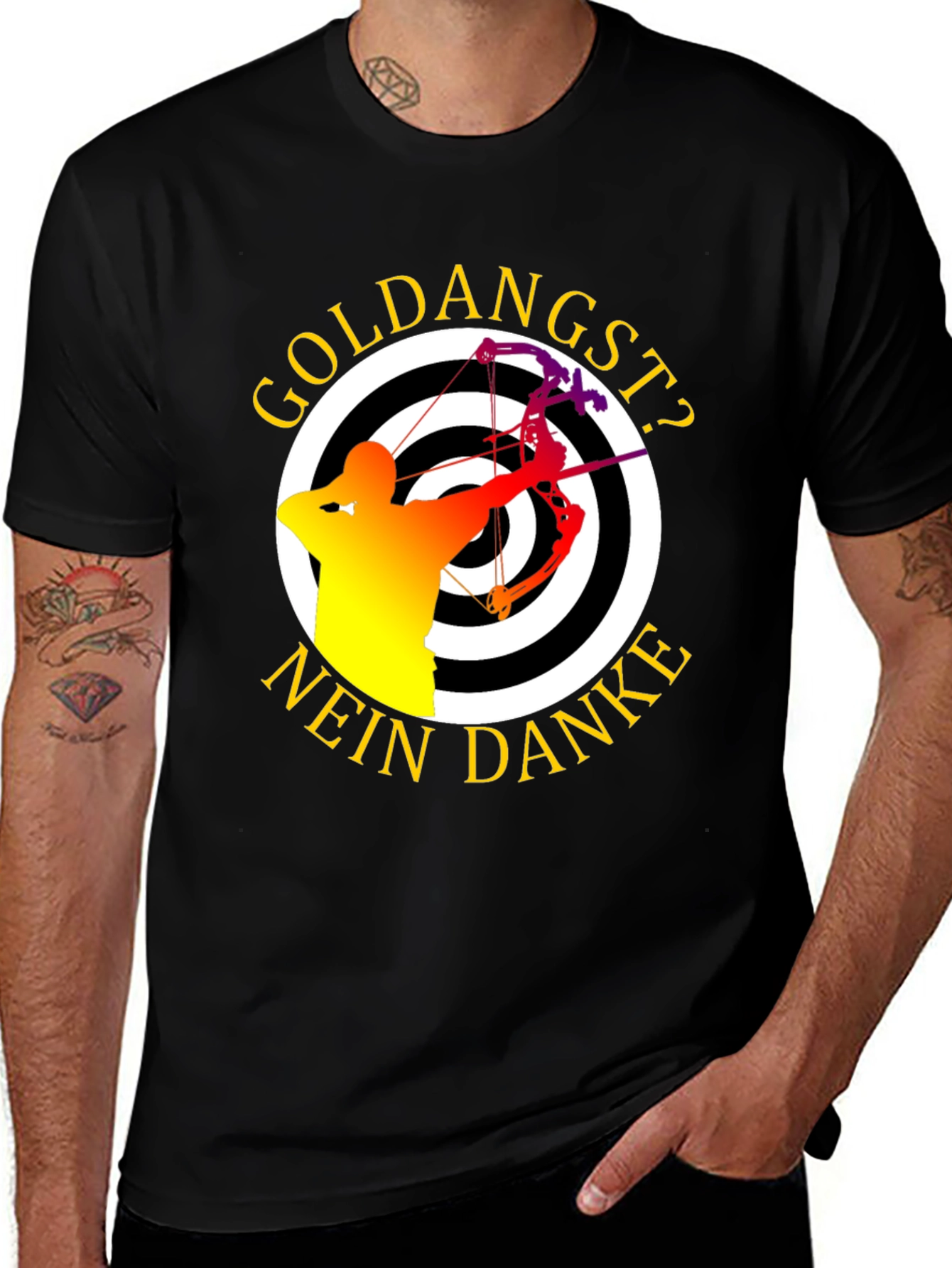 Archery Target T-Shirt - Goldangst? Nein Danke!