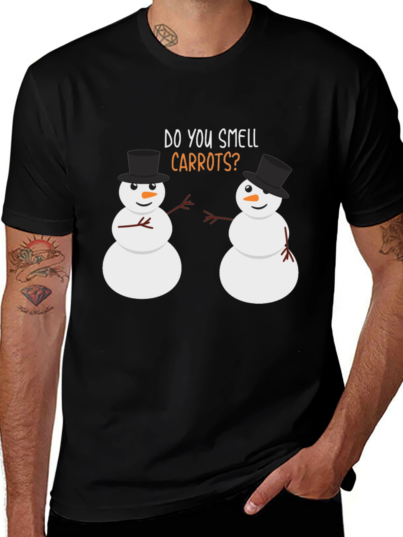 Variant 25 of Funny Snowman T-Shirt - Do You Smell Carrots?