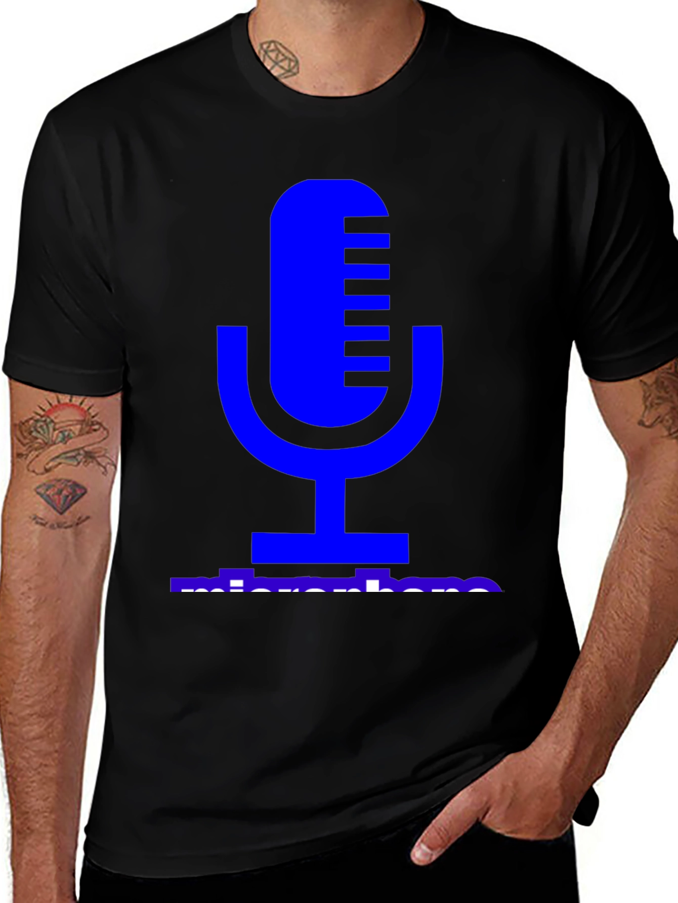 Variant 23 of Microphone Graphic Tee - Classic Recording Style