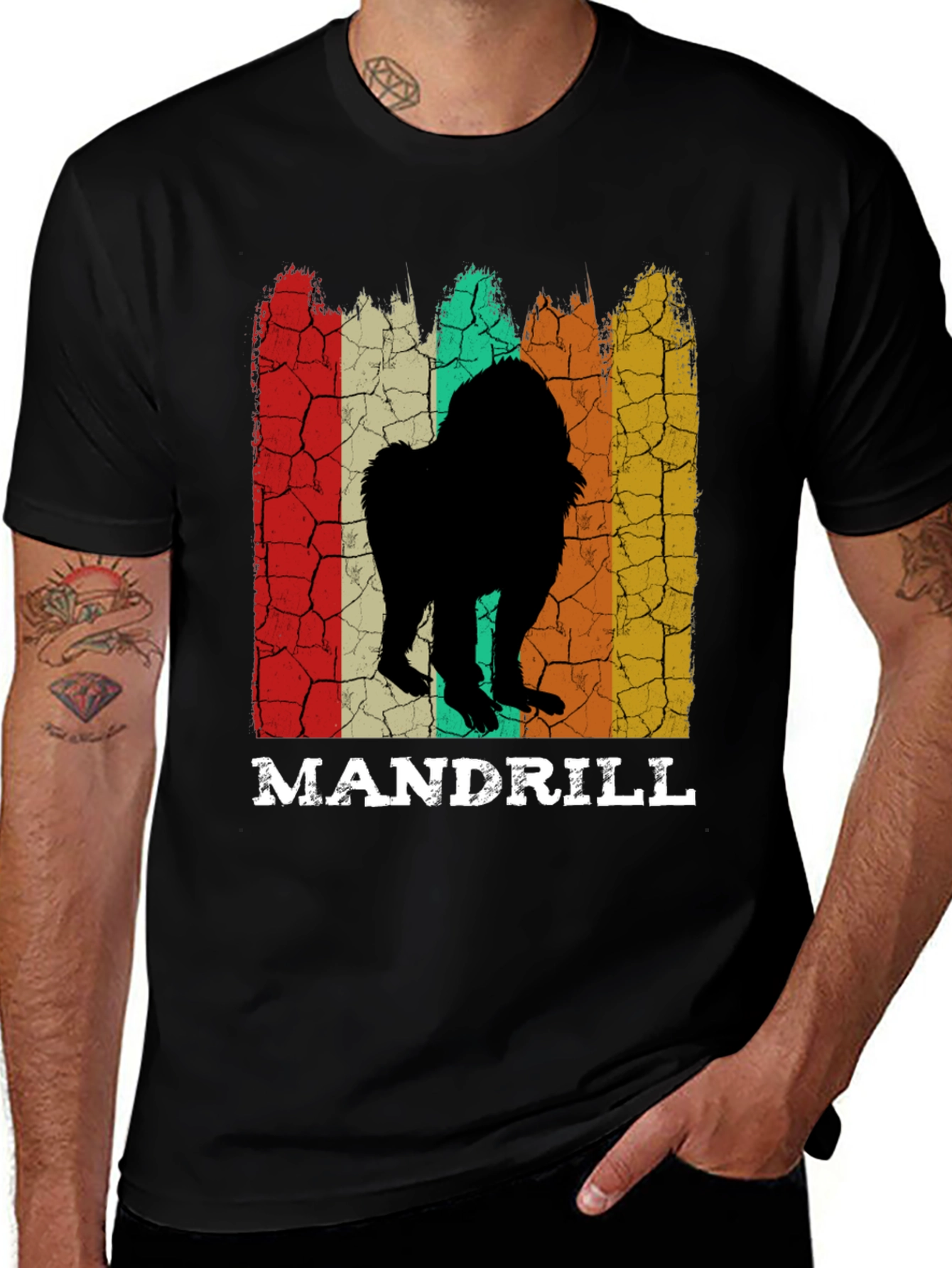 Retro Mandrill Monkey T-Shirt
