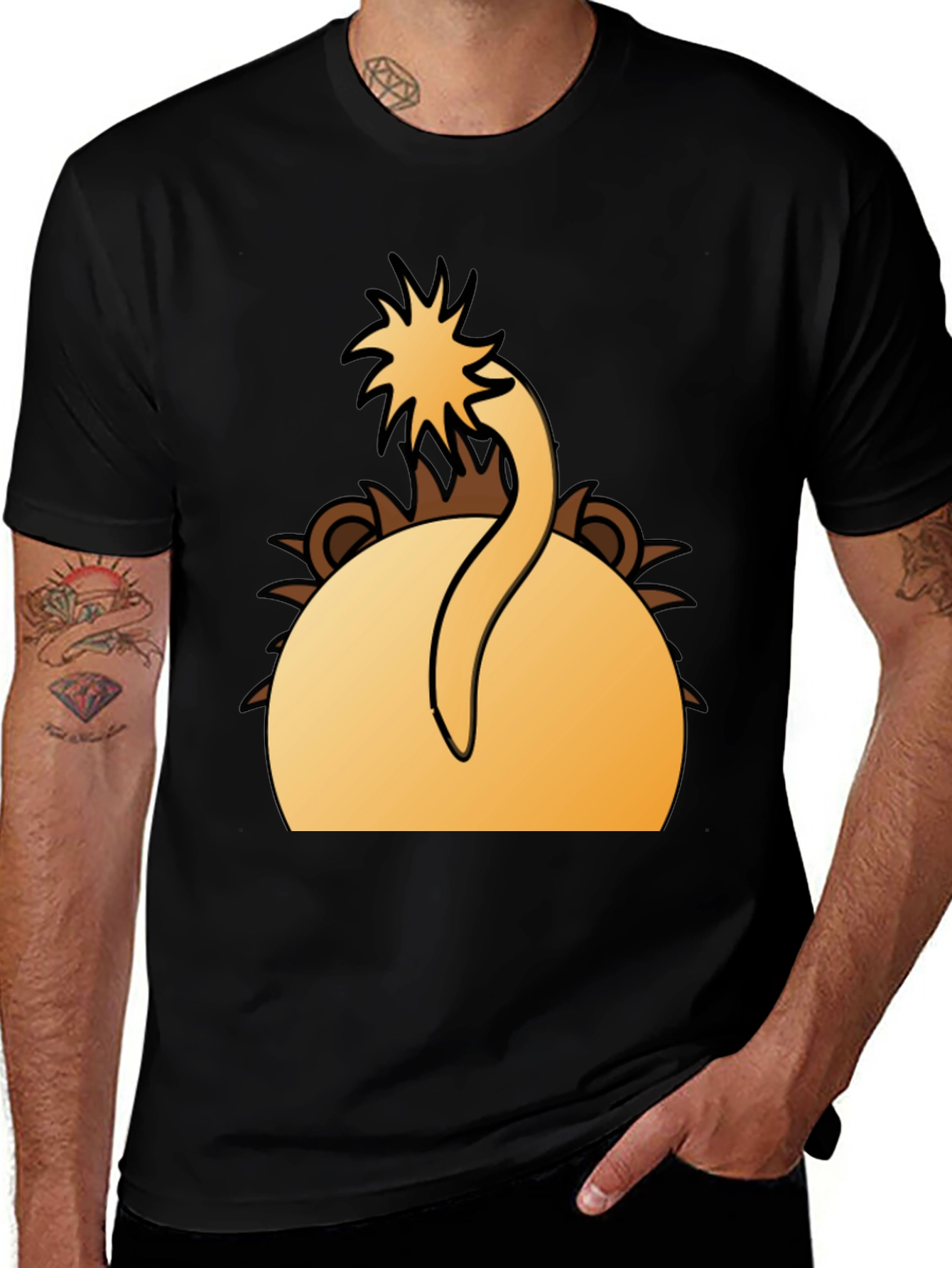 Variant 17 of Lion Tail T-Shirt - Funny Animal Design