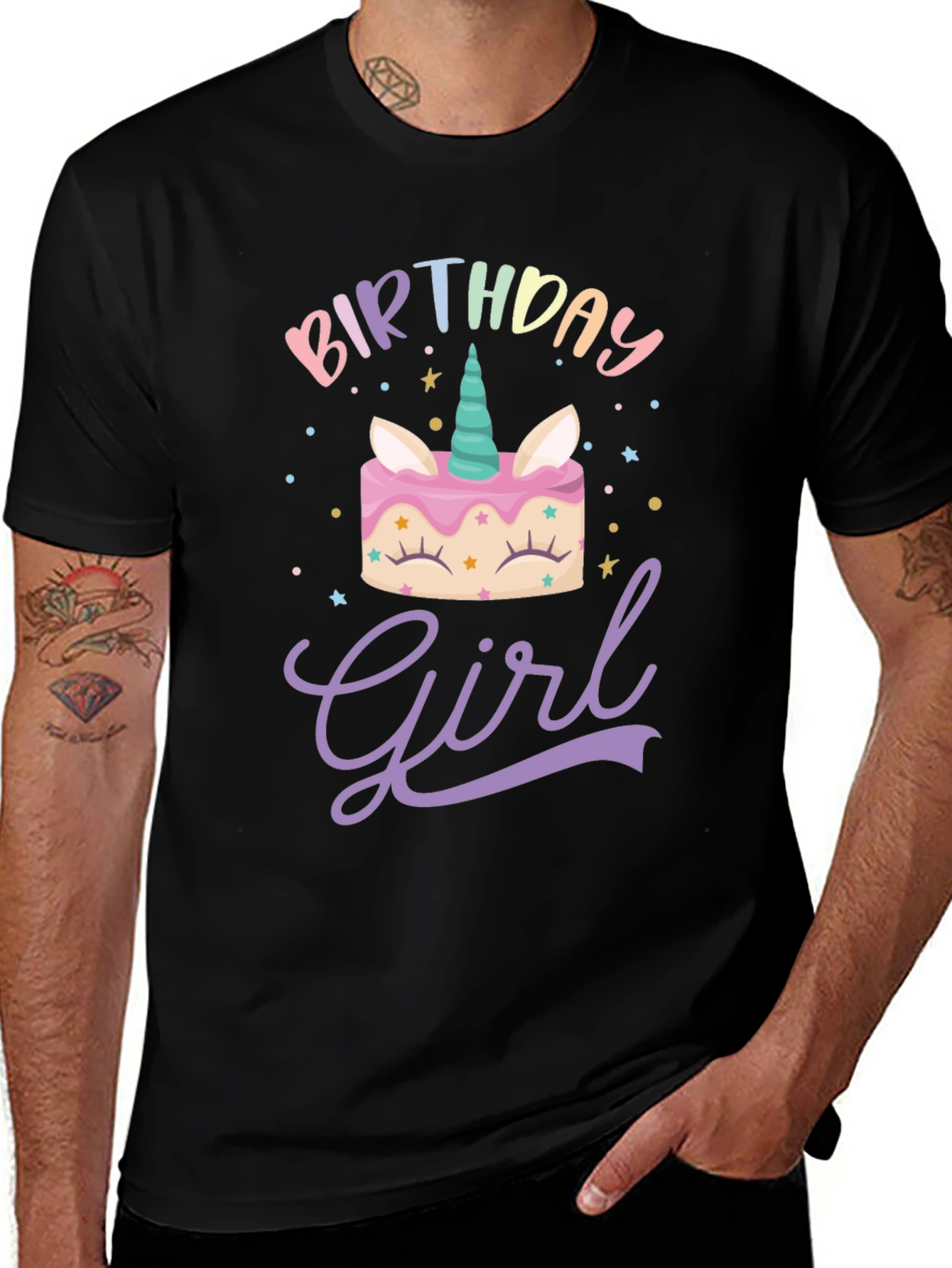 Birthday Girl Unicorn Cake T-Shirt
