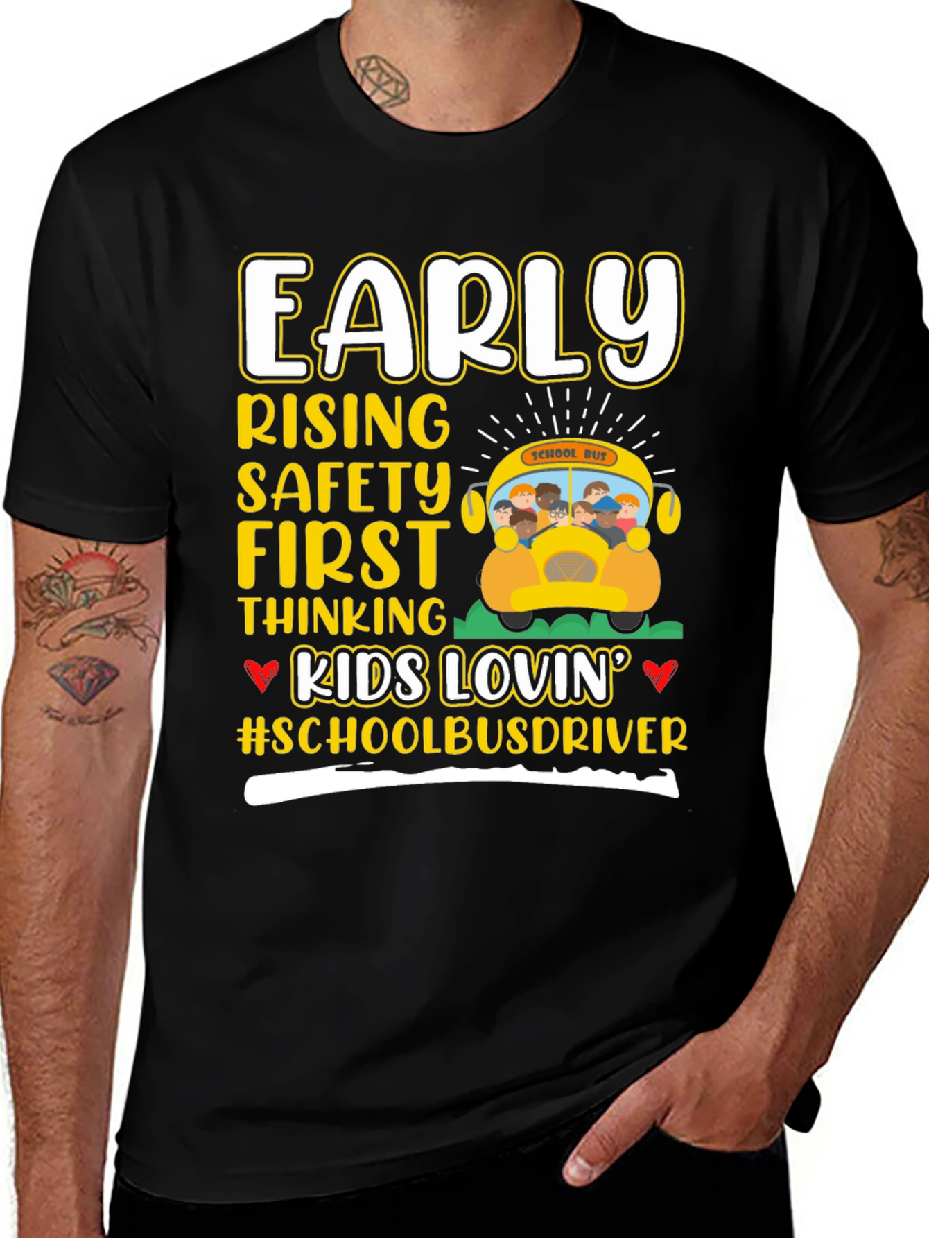 Variant 14 of Early Risers School Bus Driver T-Shirt