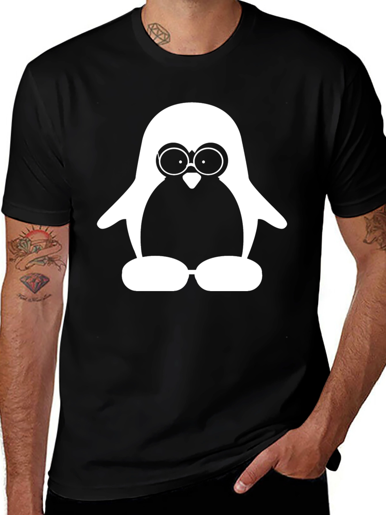 Variant 29 of Penguin with Glasses Graphic T-Shirt