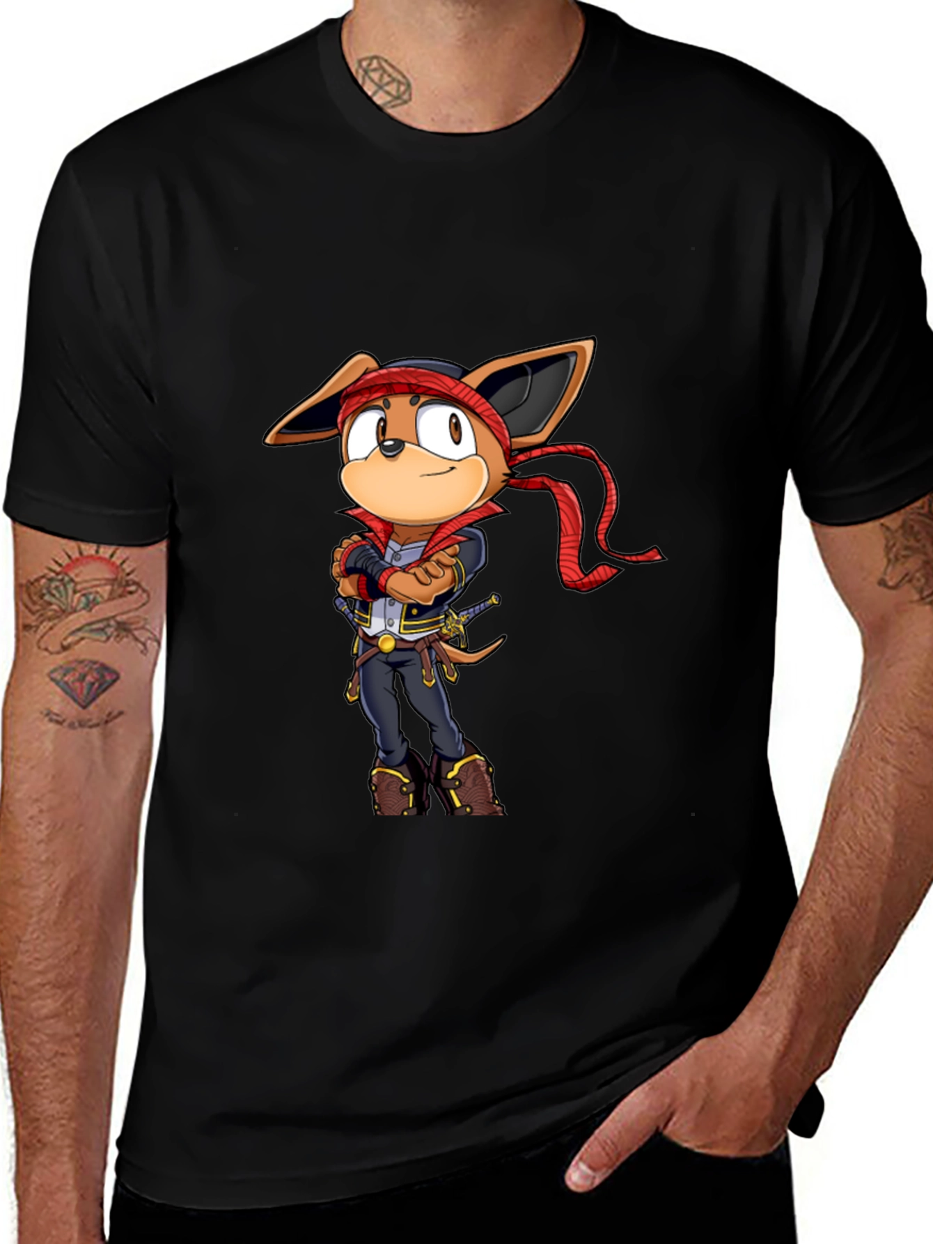 Cartoon Dog Pirate T-Shirt